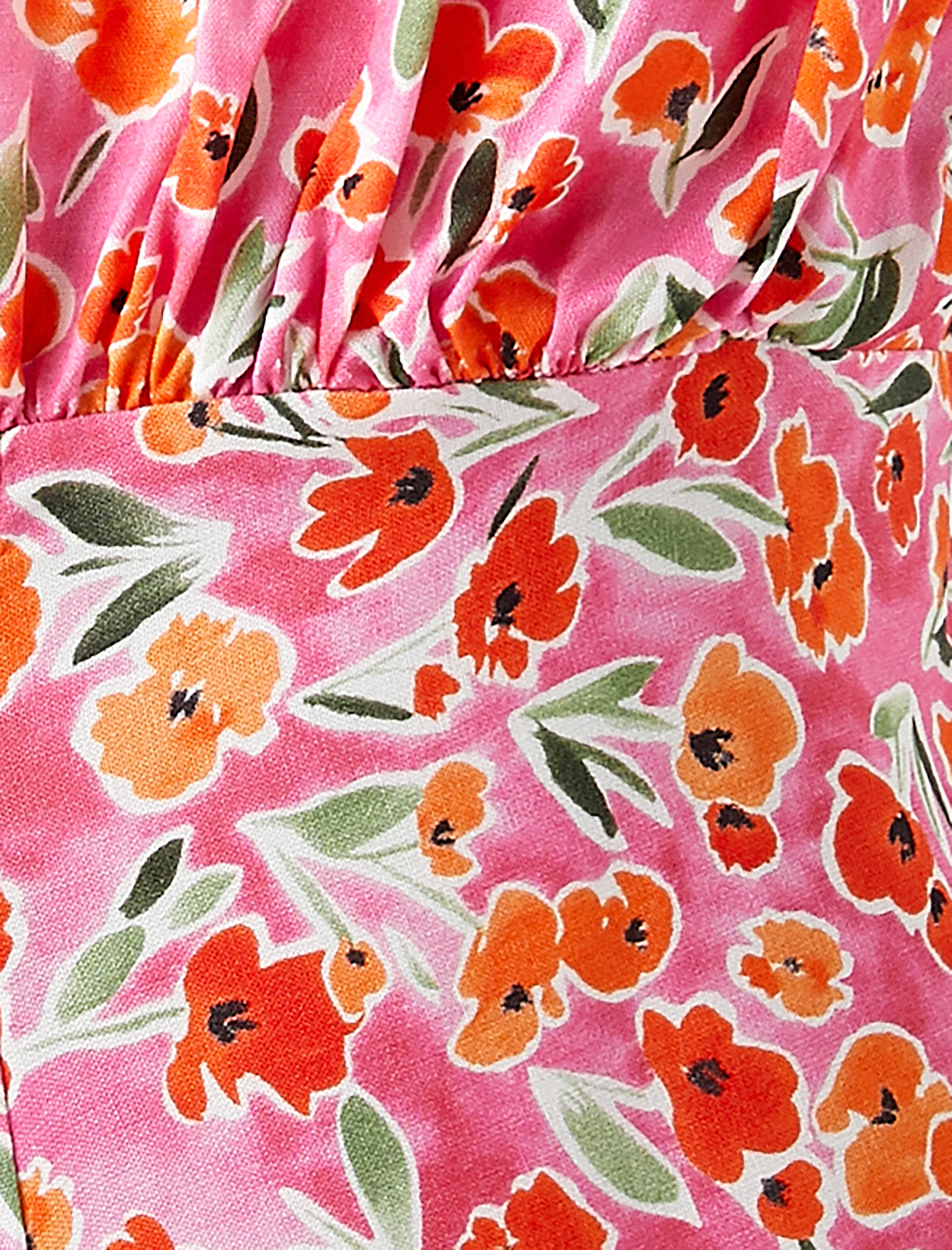 Şort Tulum Çiçekli İnce Askılı U Yaka