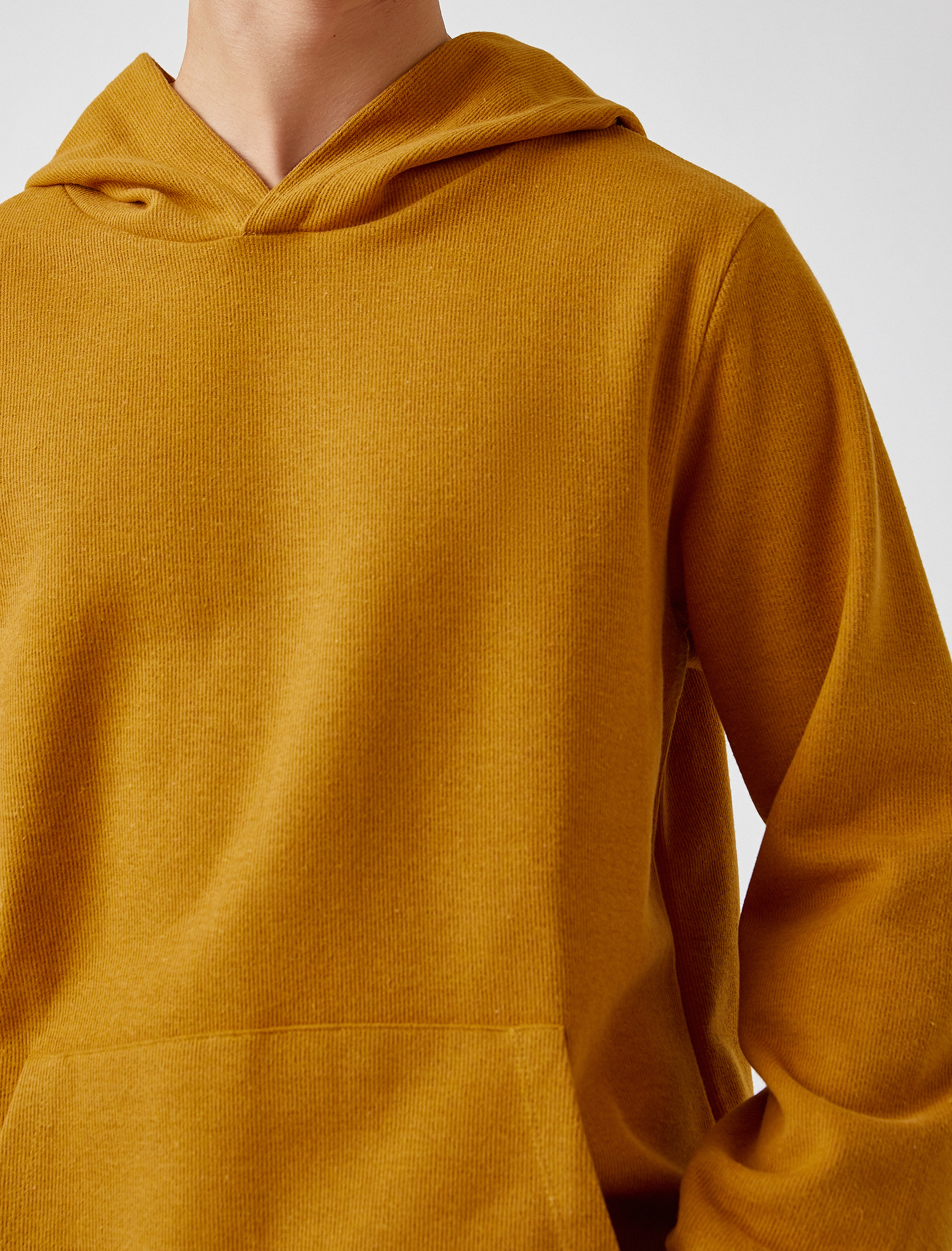   Fitilli Kapüşonlu Sweatshirt