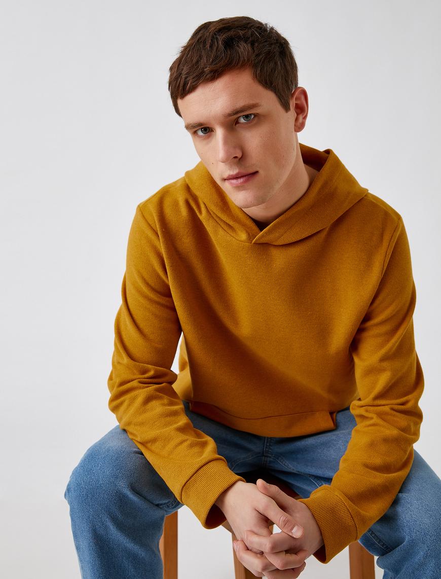   Fitilli Kapüşonlu Sweatshirt