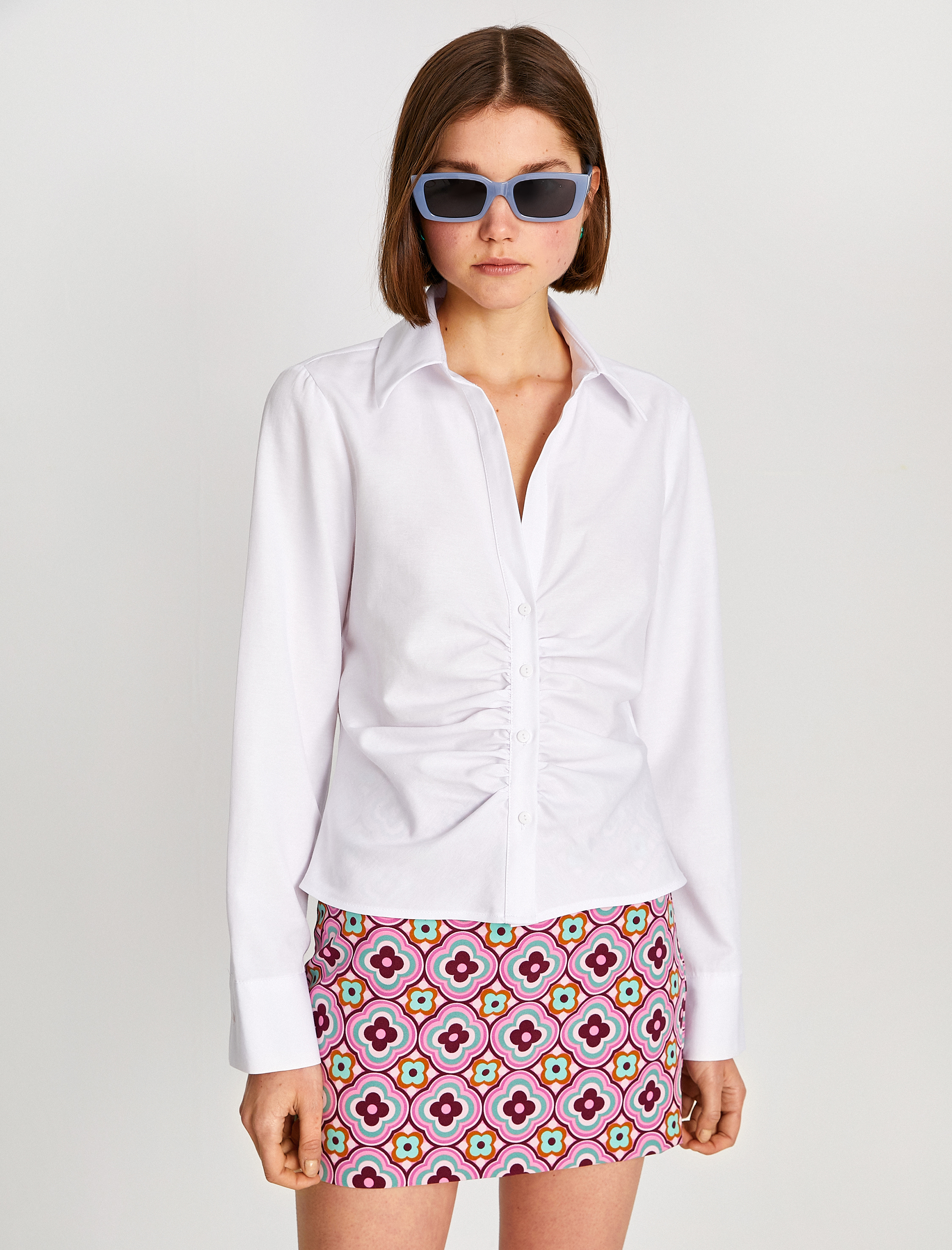   Büzgülü Gömlek Uzun Kollu