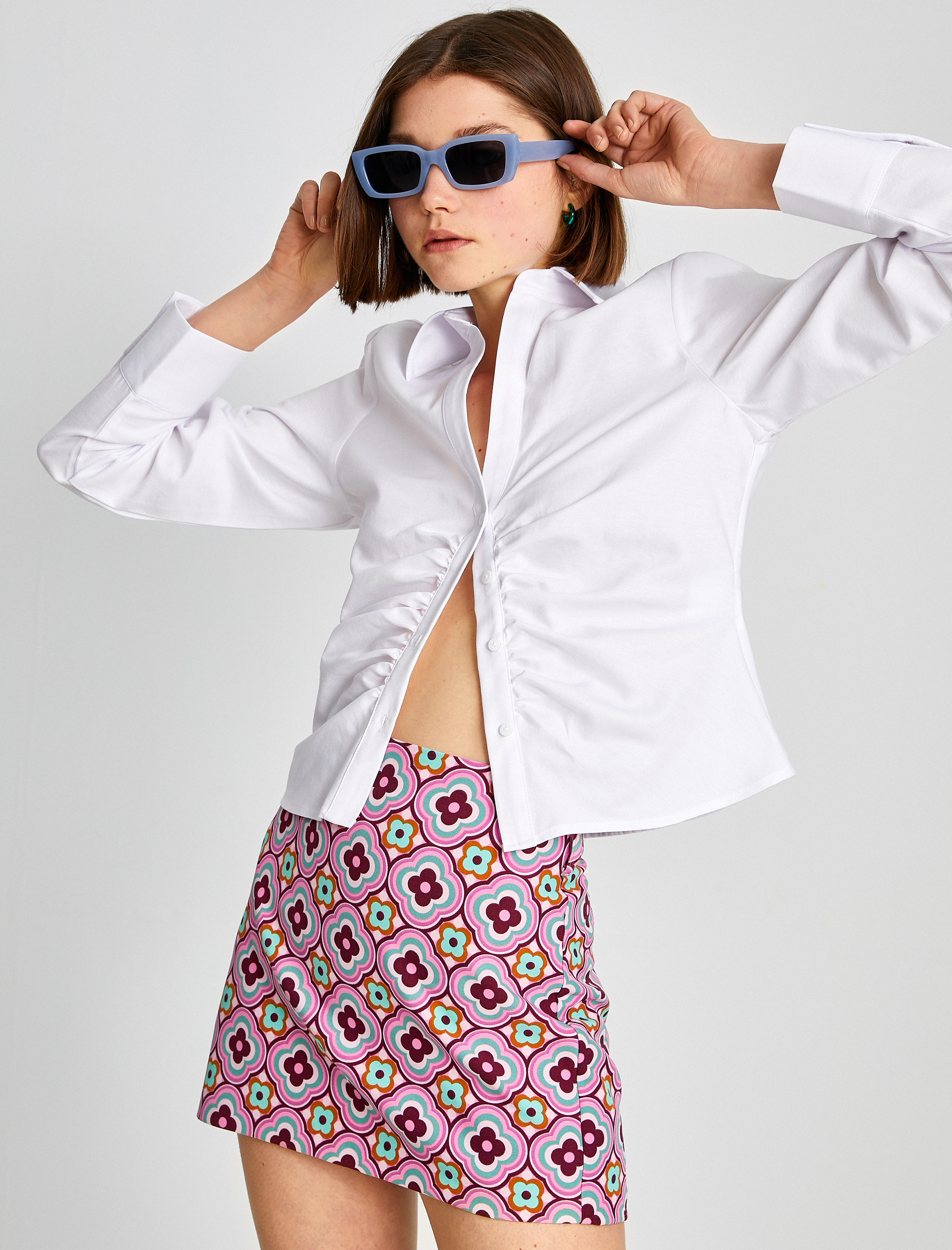   Büzgülü Gömlek Uzun Kollu