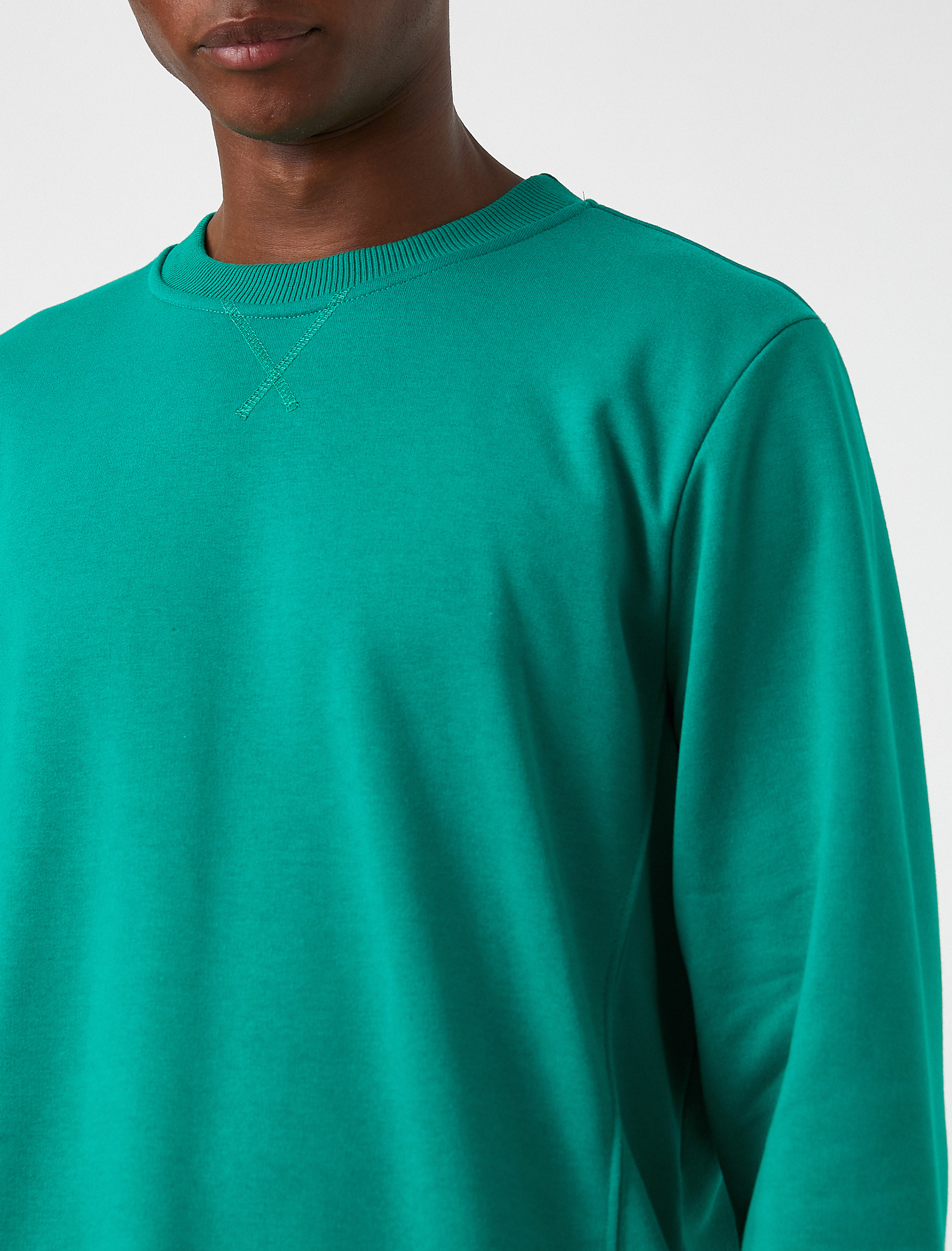 Basic Sweatshirt Bisiklet Yaka