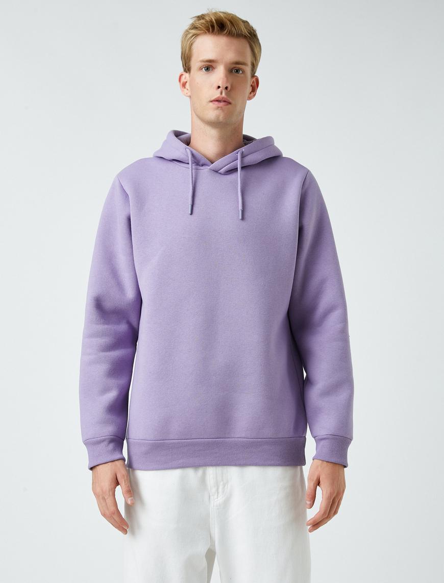   Basic Kapşonlu Sweatshirt