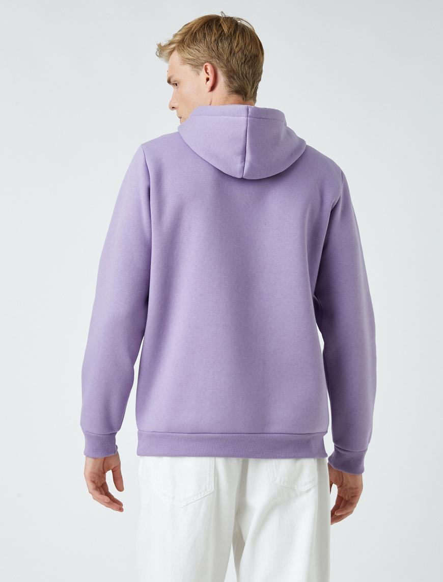   Basic Kapşonlu Sweatshirt