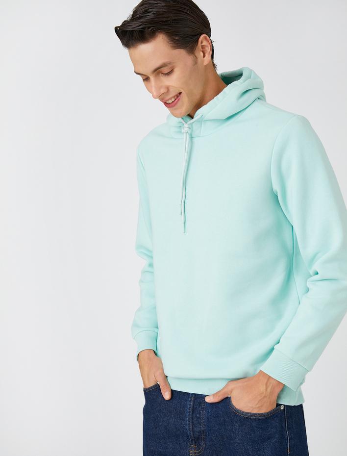  Basic Kapşonlu Sweatshirt