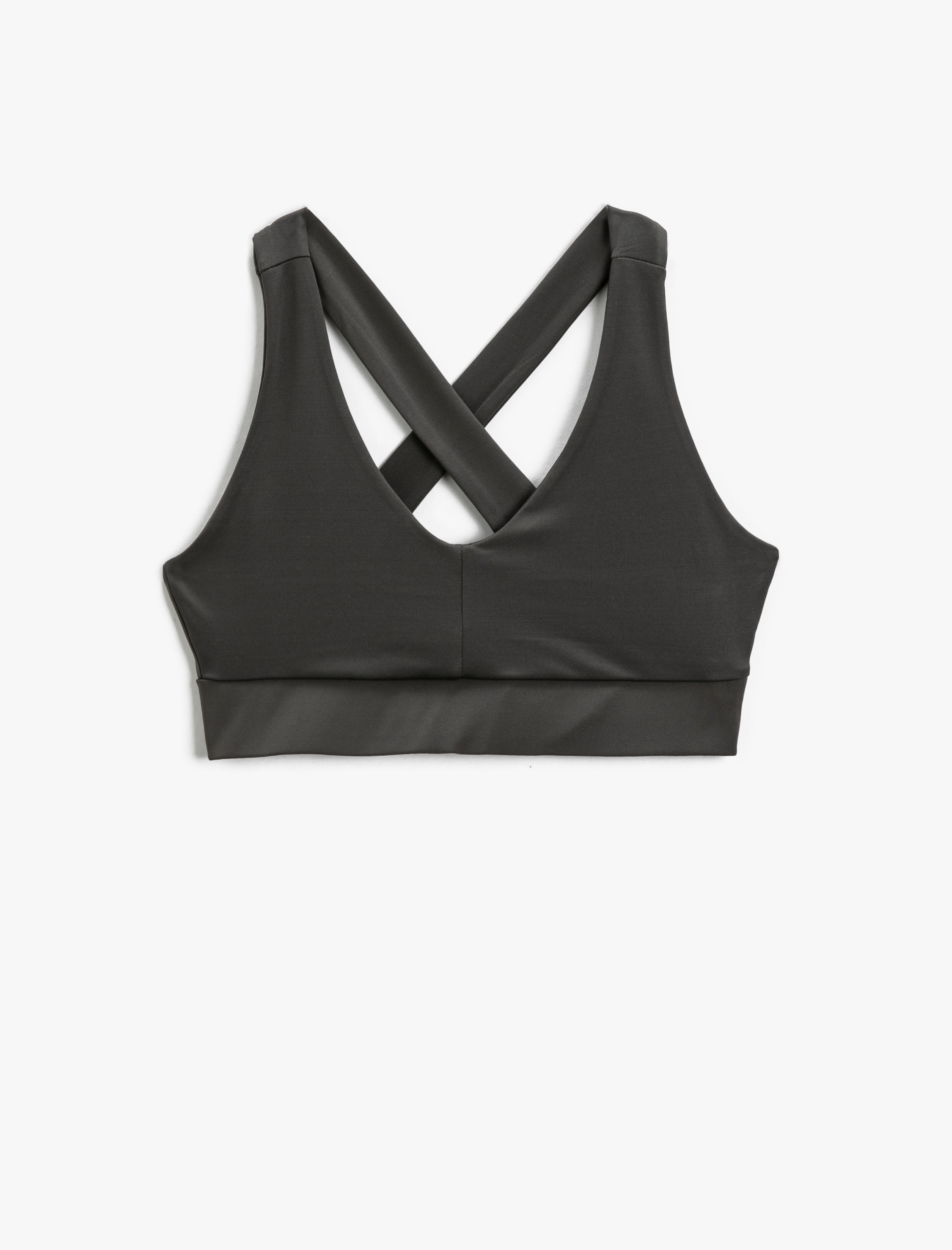   Sporcu Sütyeni Dolgulu Balensiz Çapraz Askılı V Yaka