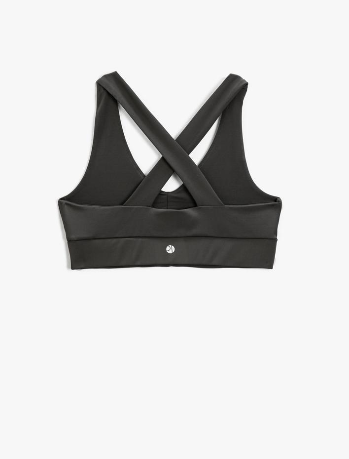  Sporcu Sütyeni Dolgulu Balensiz Çapraz Askılı V Yaka