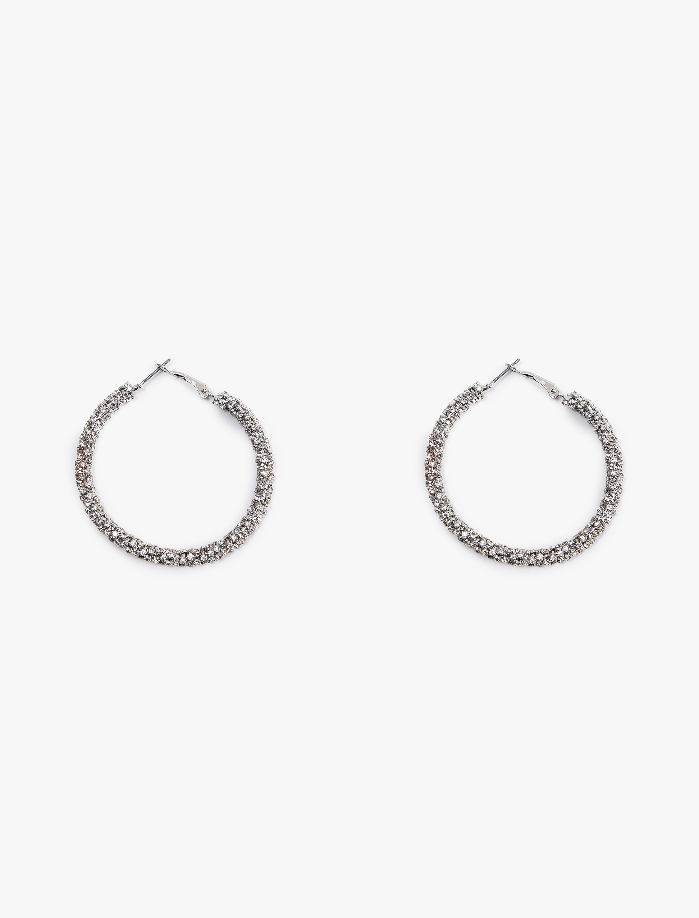  Kadın Taşlı Büyük Halka Küpe