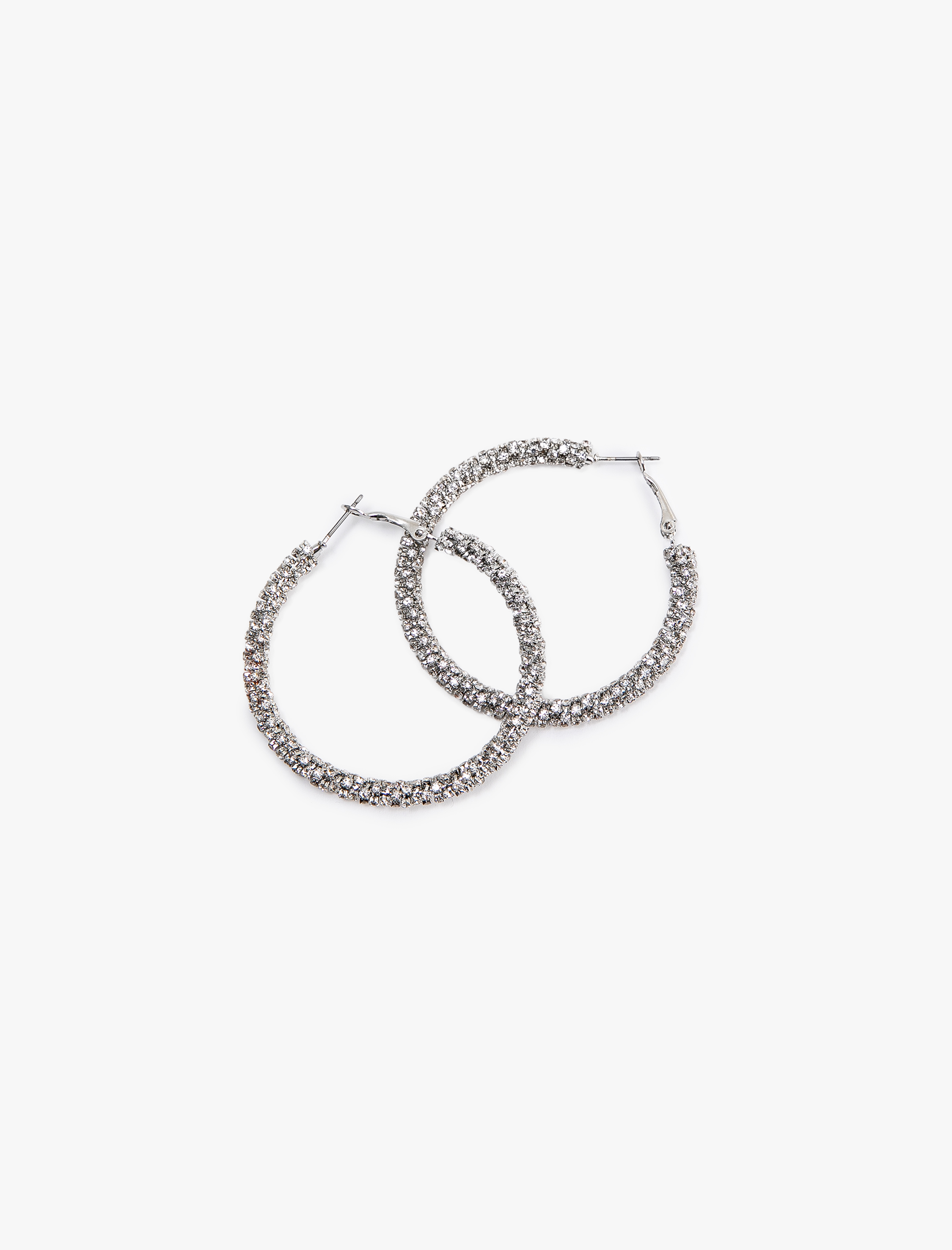  Kadın Taşlı Büyük Halka Küpe