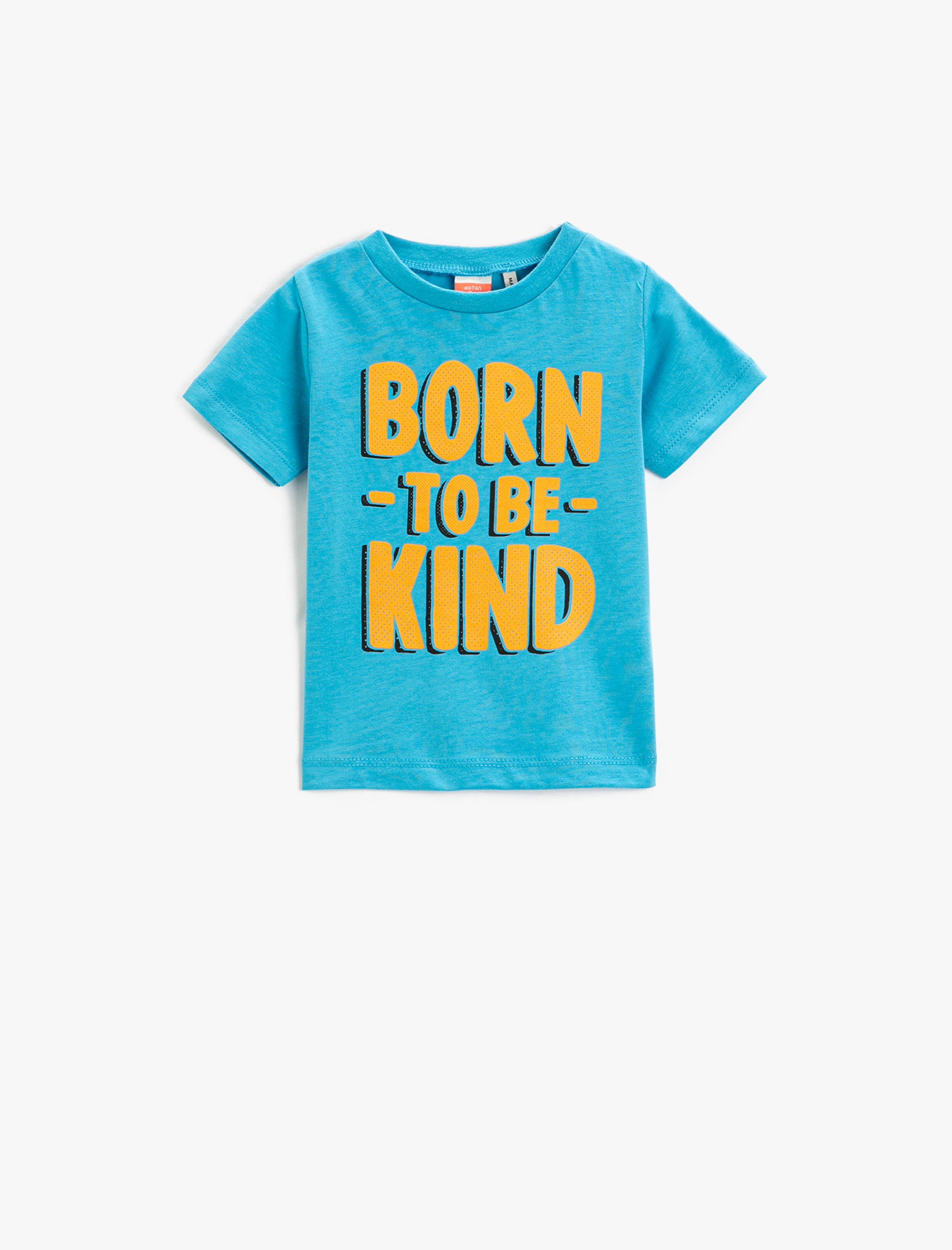  Erkek Bebek Baskılı Kısa Kollu Tişört Bisiklet Yaka Pamuklu