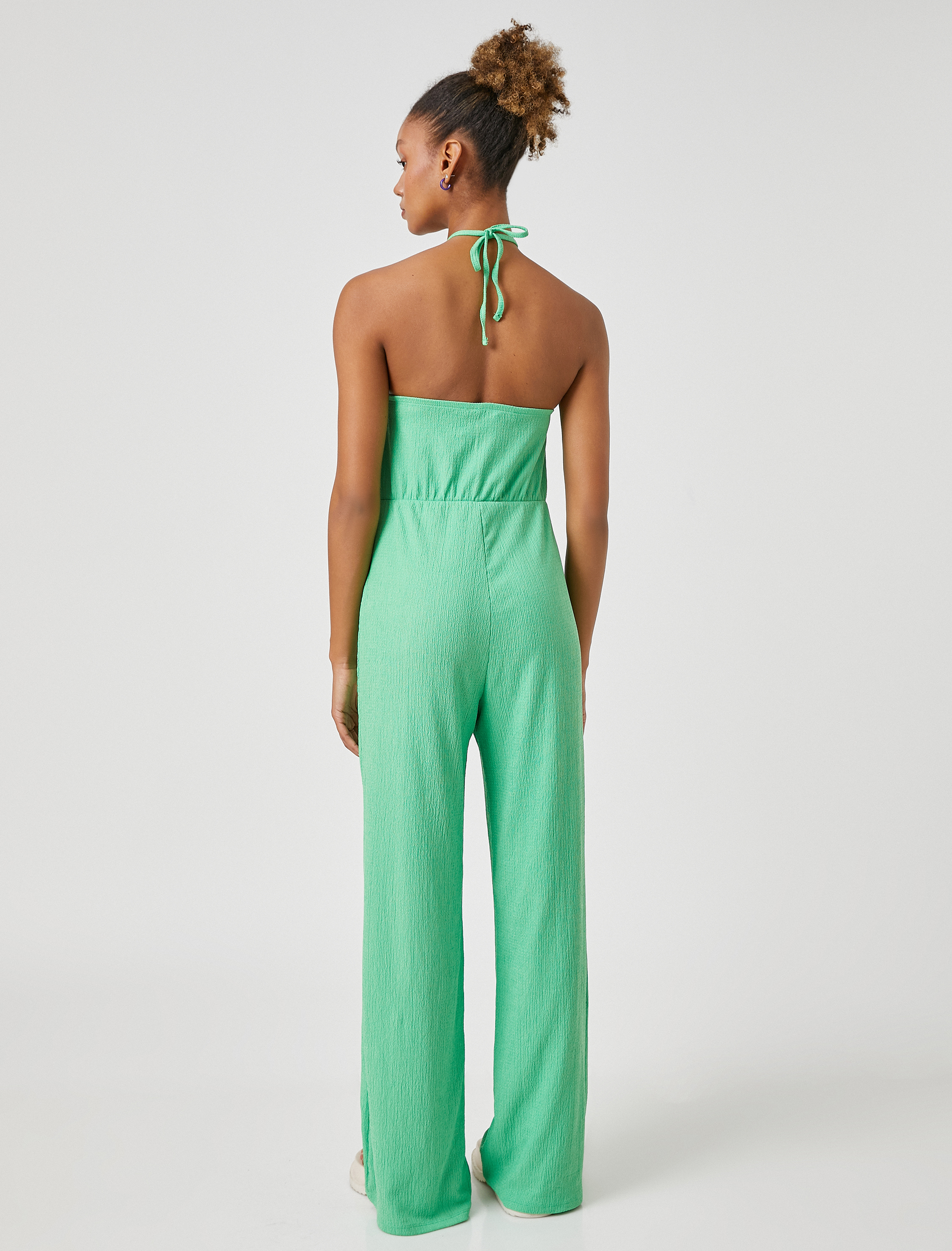   Halter Yaka Tulum Bol Paça Bürümcük