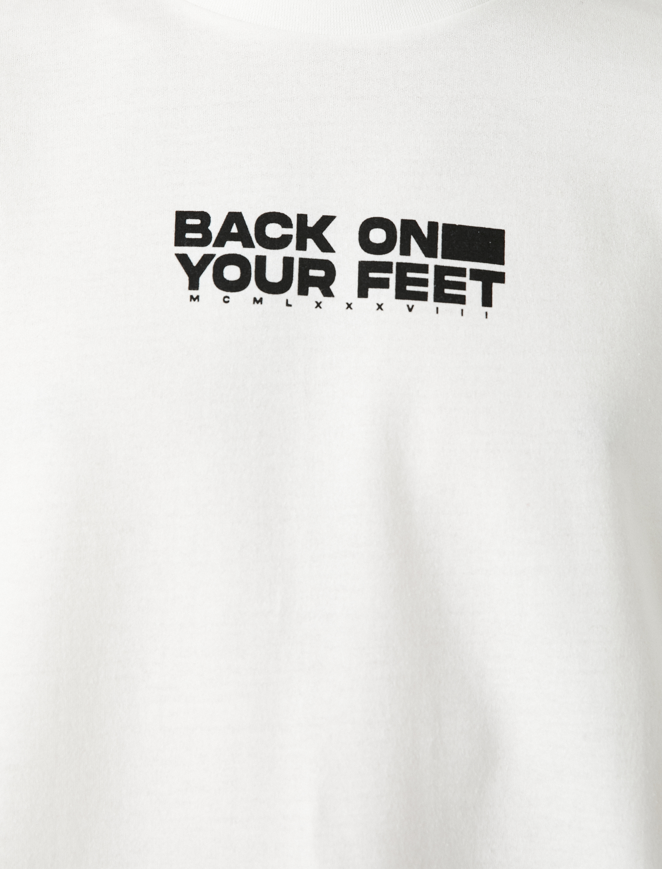   Oversize Tişört Slogan Baskılı Bisiklet Yaka Kısa Kollu