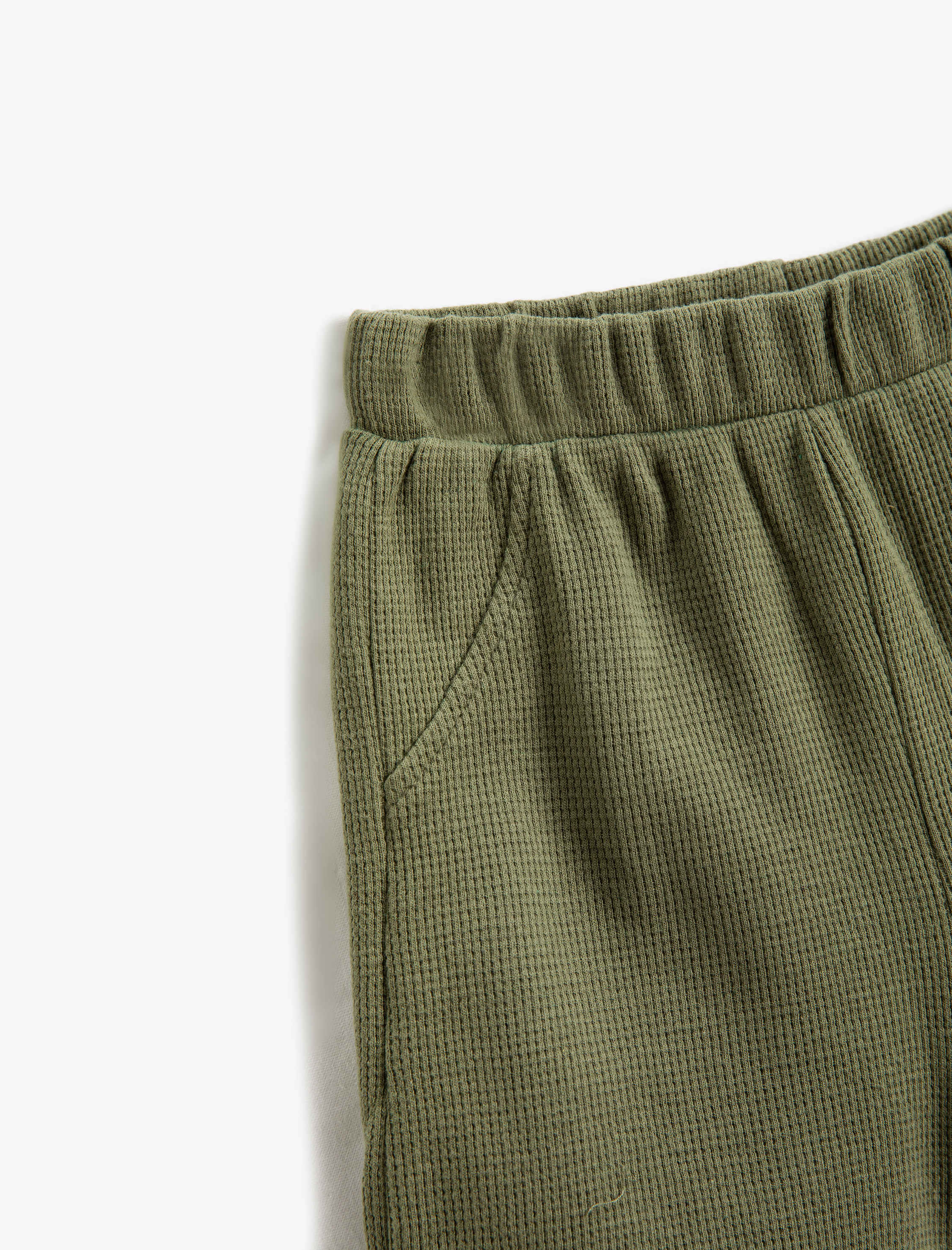  Erkek Bebek Basic Şort Dokulu Cepli Beli Lastikli