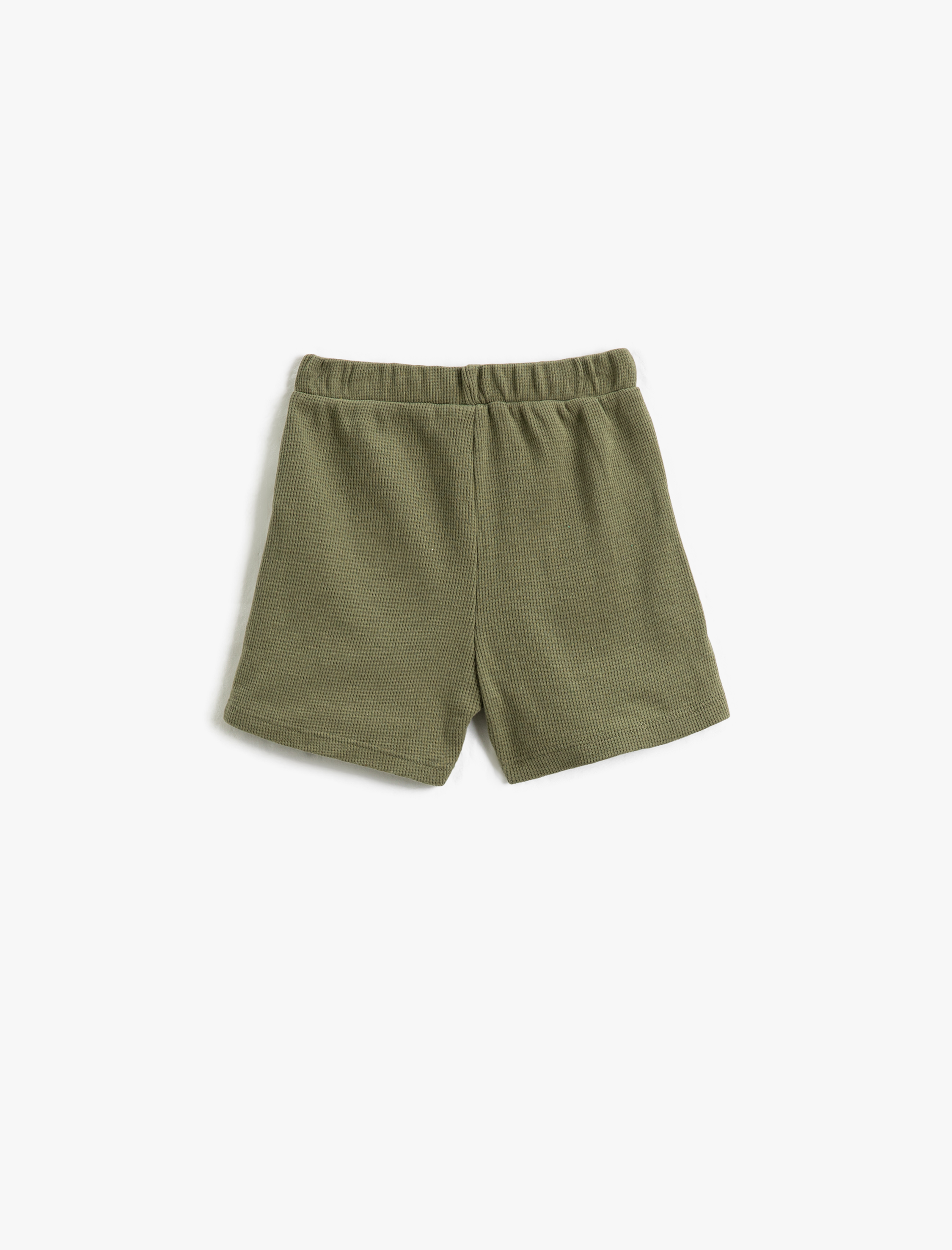  Erkek Bebek Basic Şort Dokulu Cepli Beli Lastikli