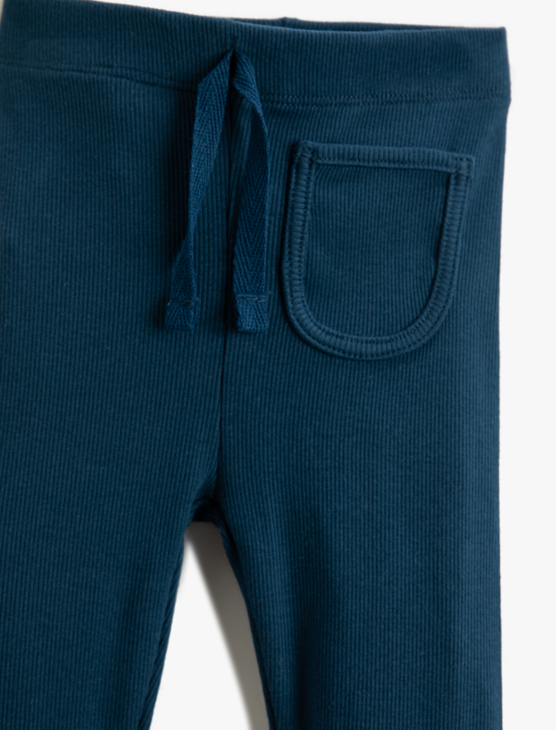  Kız Bebek Fitilli Basic Tayt Beli Lastikli Bağlamalı Cep Detaylı