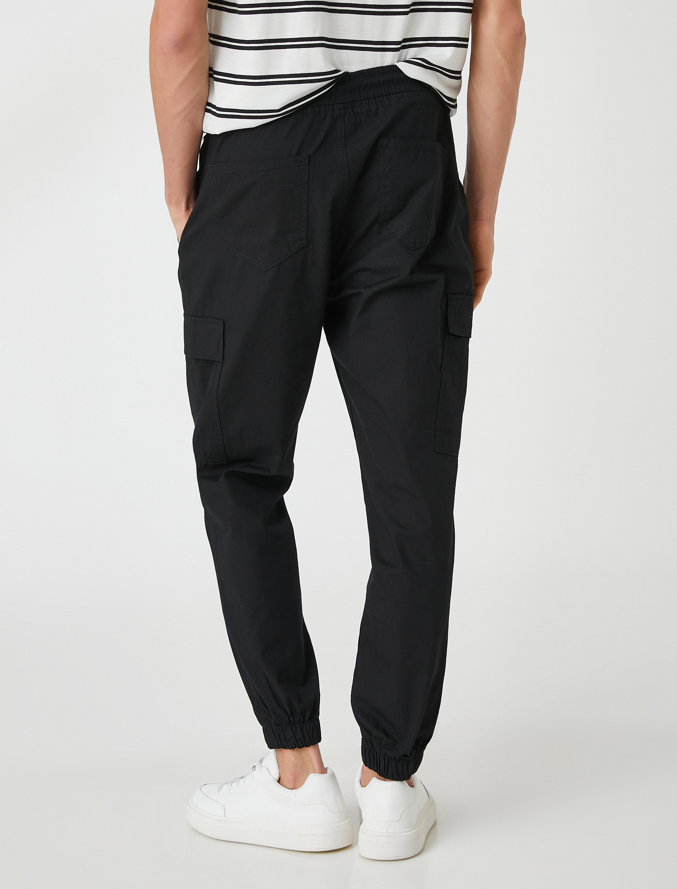   Jogger Kargo Pantolon Beli Bağcıklı Cep Detaylı