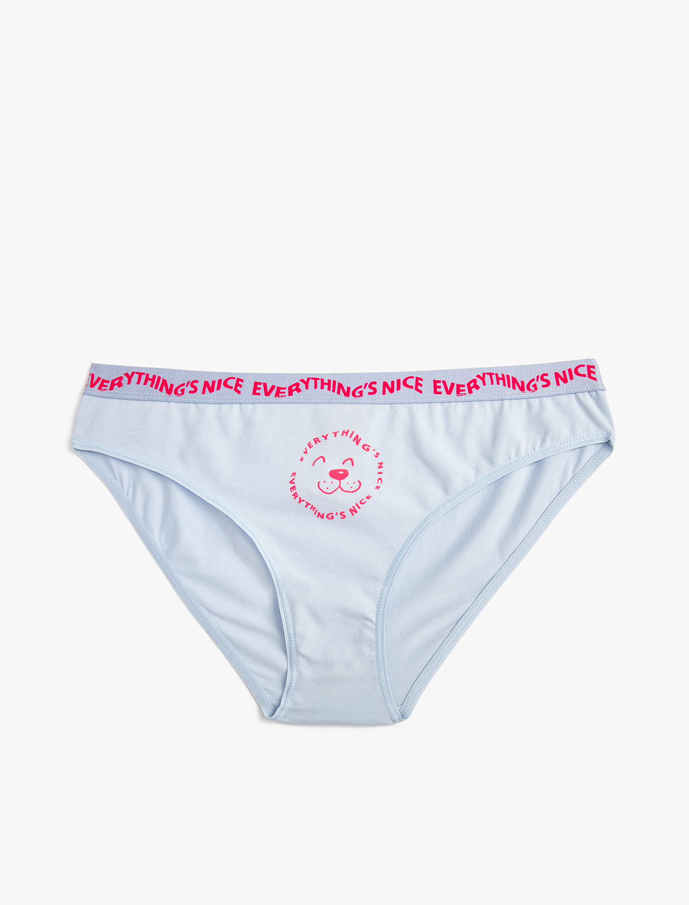   Pamuklu Külot Brief Baskılı Ribanalı