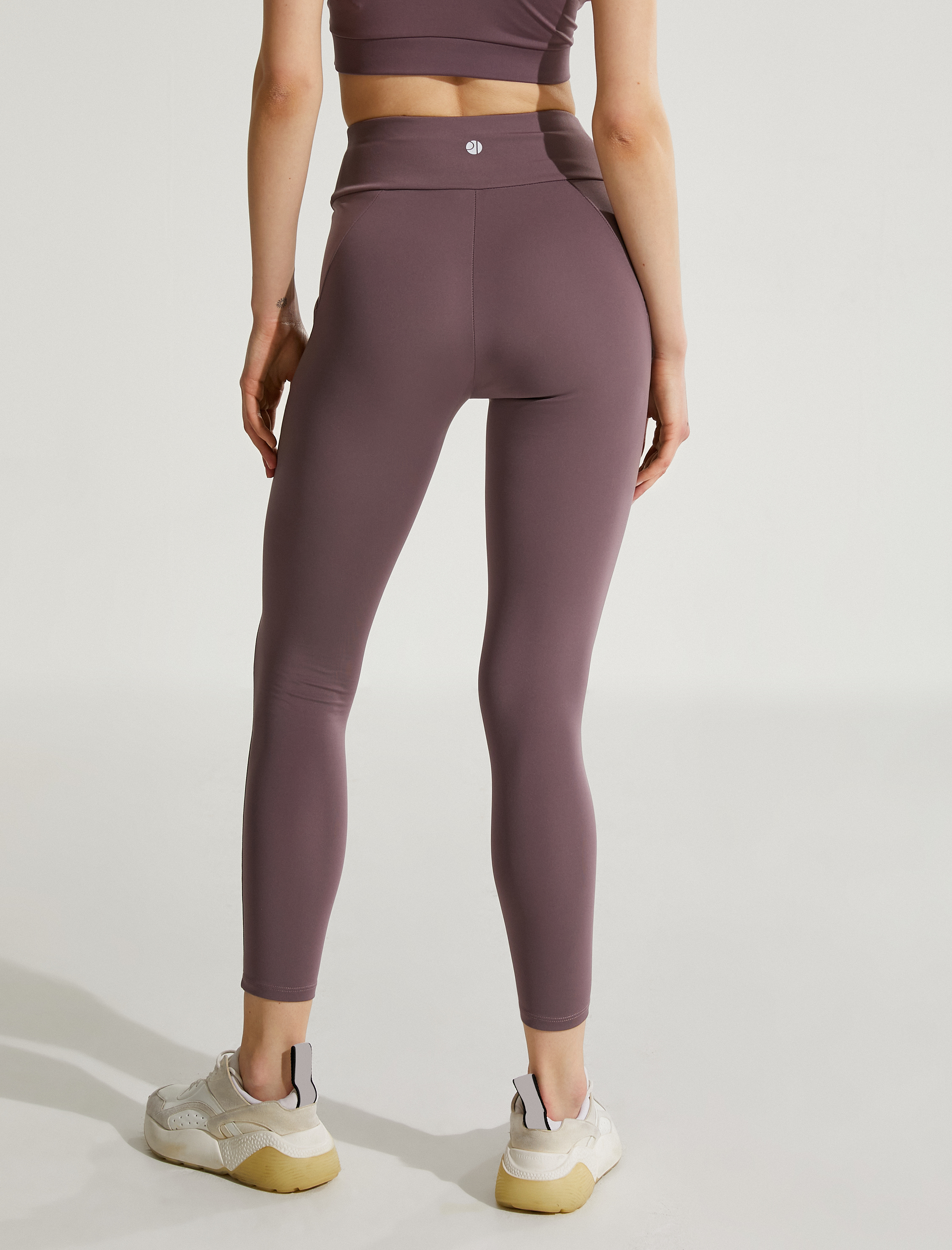   Sporcu Tayt Cep Detaylı Yüksek Bel Şardonlu