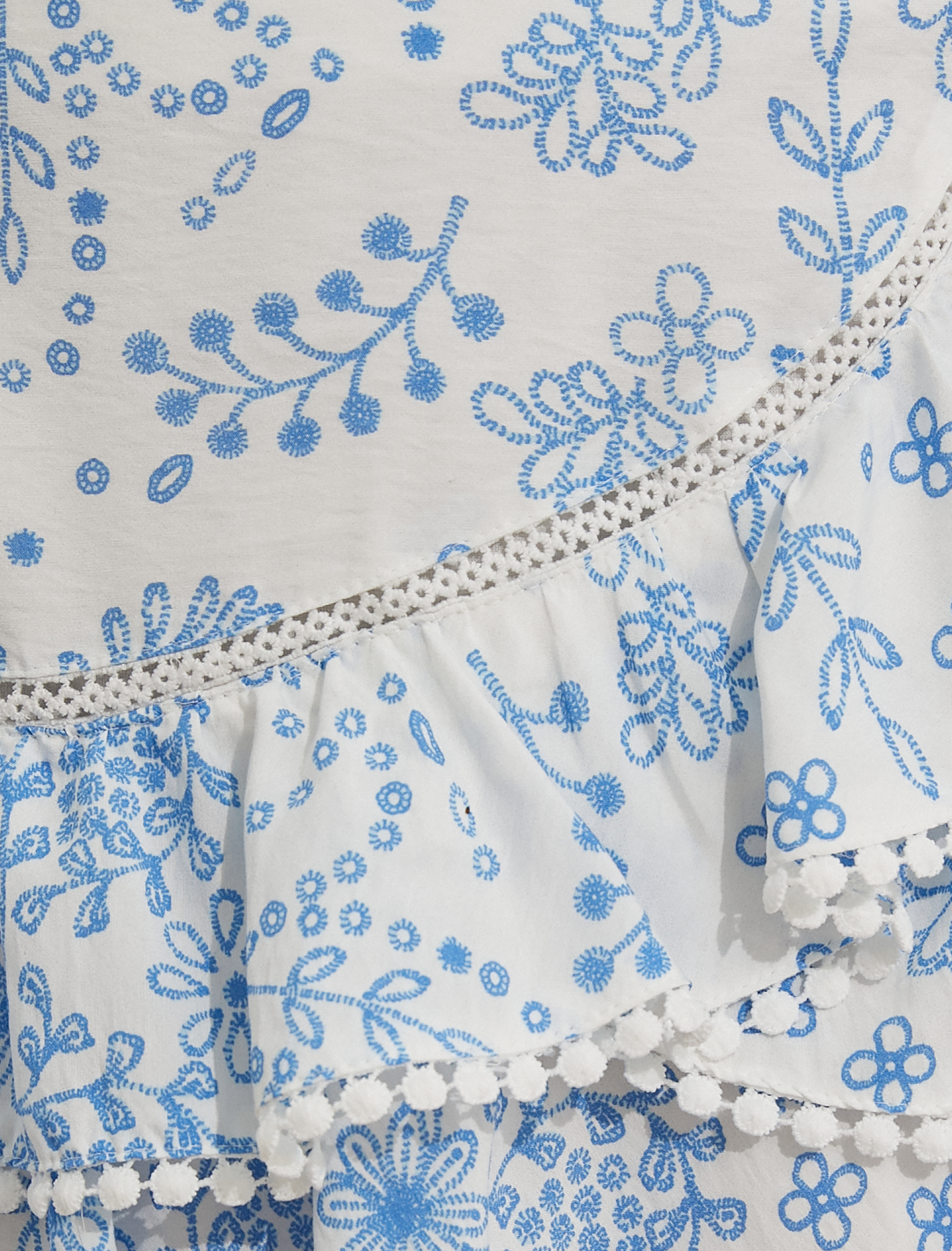   Çiçekli Katlı Mini Etek