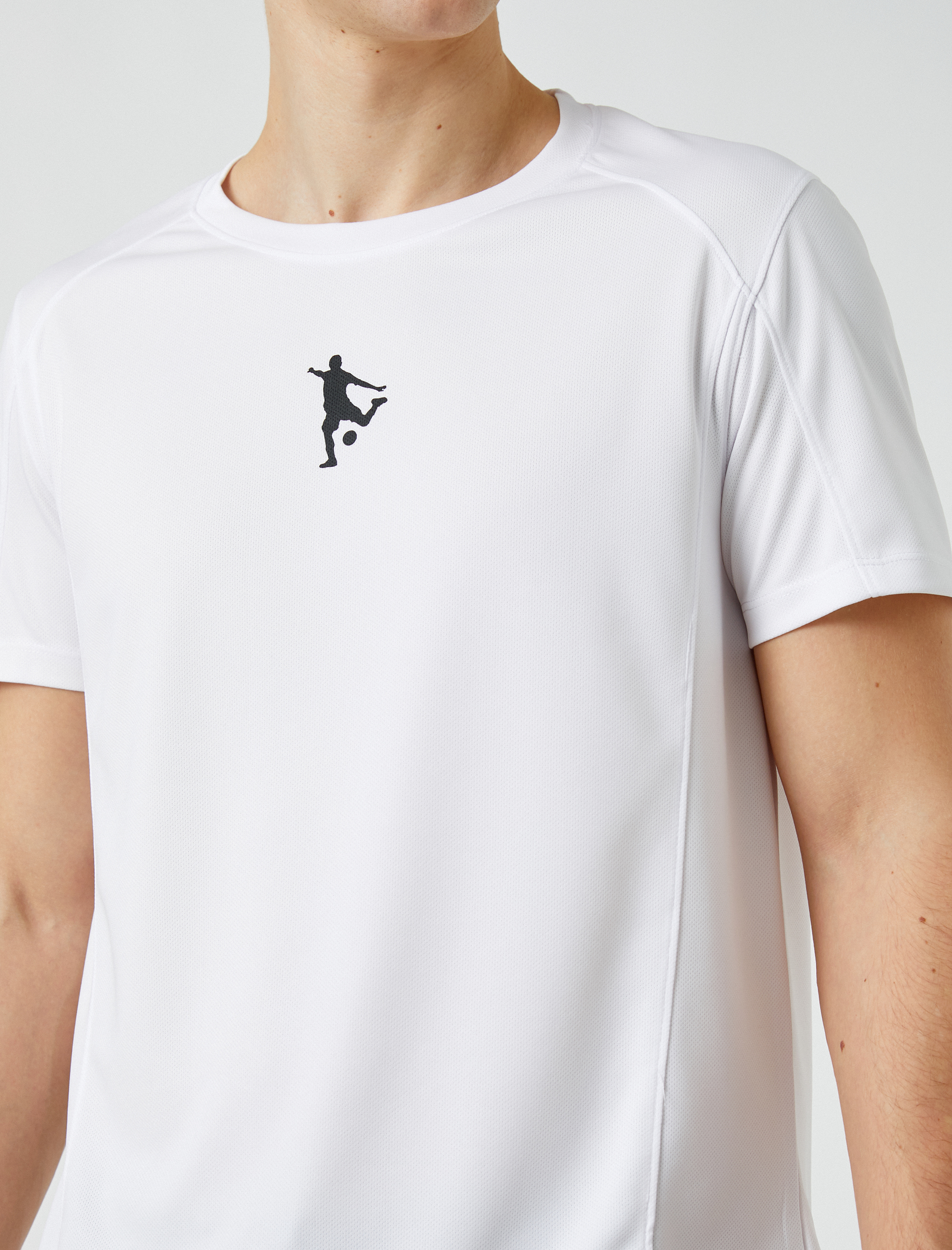   Spor Tişört Futbol Baskılı Kısa Kollu Bisiklet Yaka