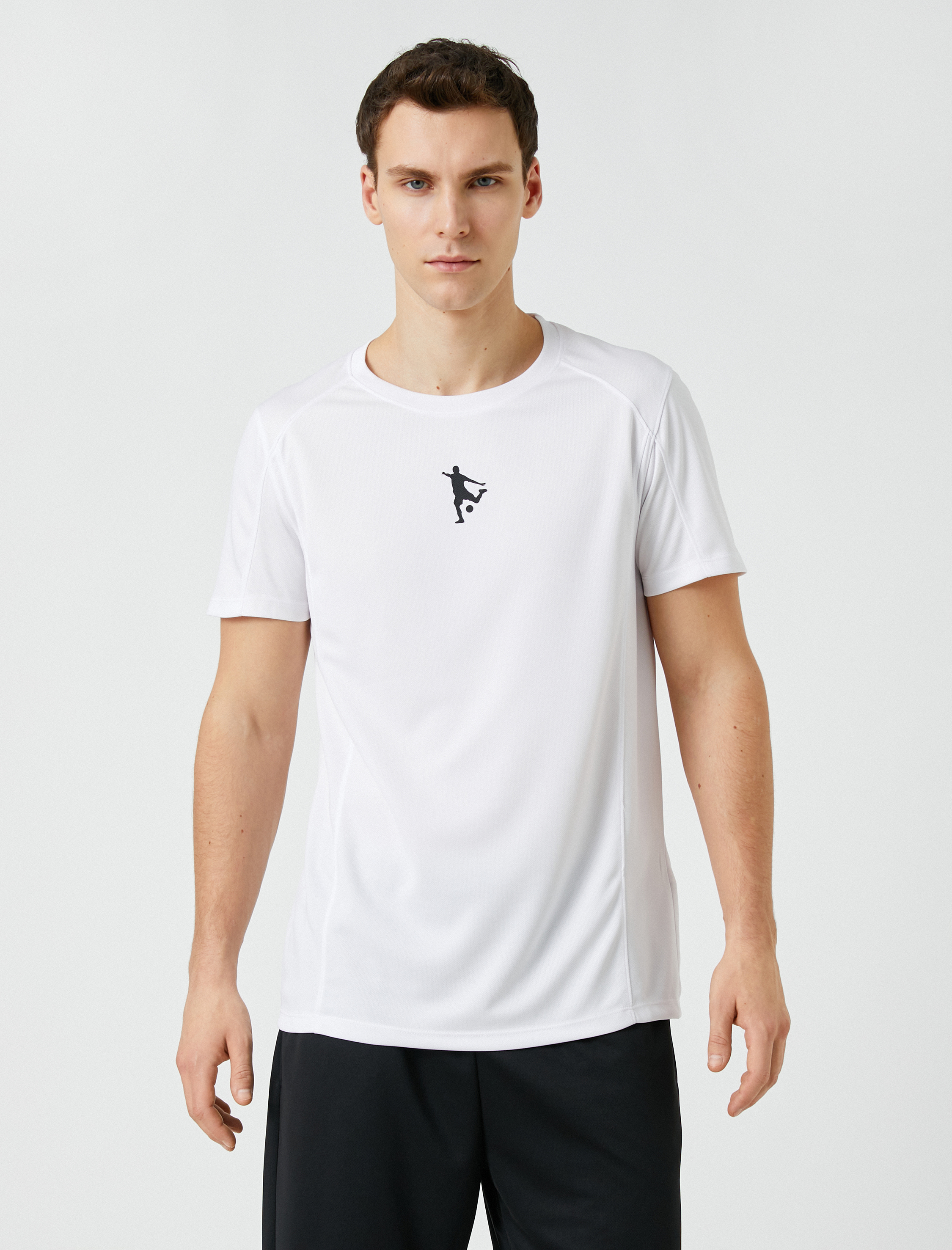   Spor Tişört Futbol Baskılı Kısa Kollu Bisiklet Yaka