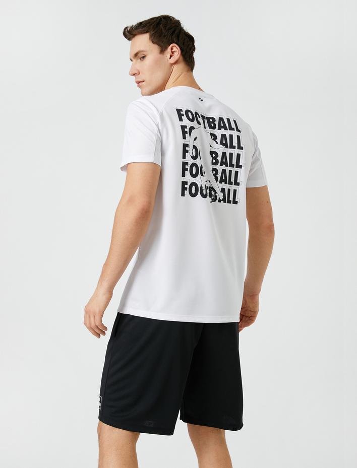  Spor Tişört Futbol Baskılı Kısa Kollu Bisiklet Yaka