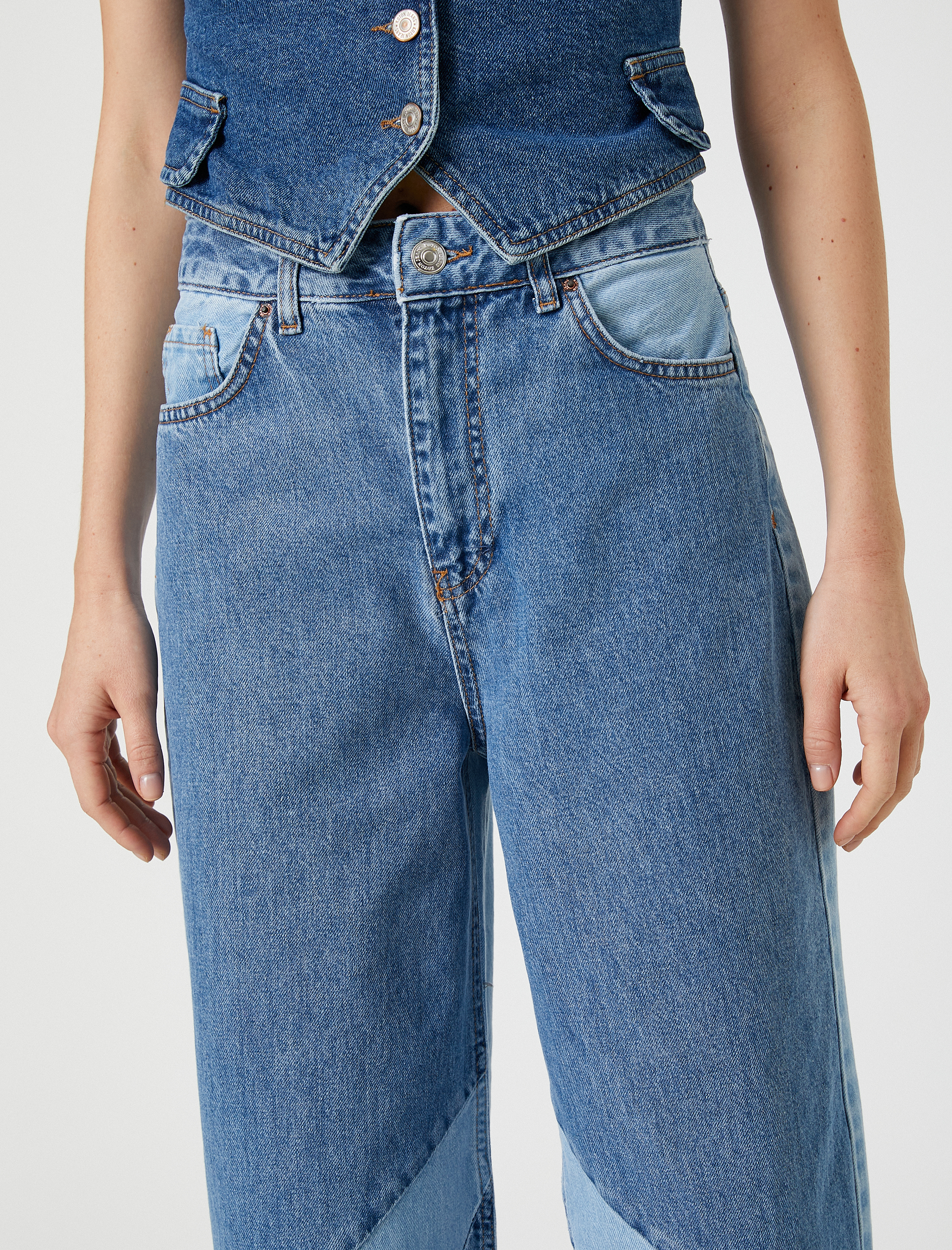   Yüksek Bel Kot Pantolon Ekstra Geniş Paça - Bianca Jeans