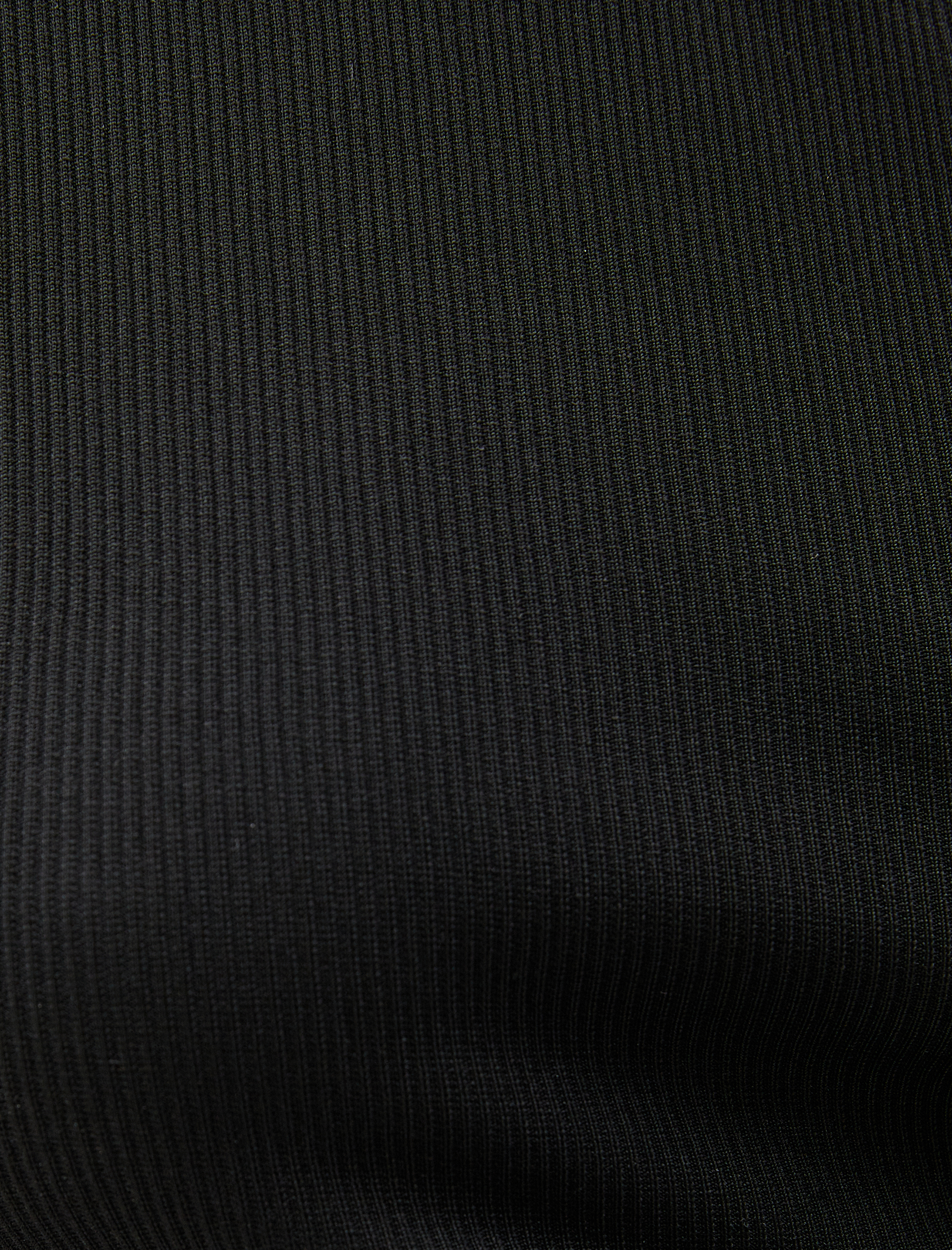 Crop Fitilli Atlet Bisiklet Yaka Bel Detaylı