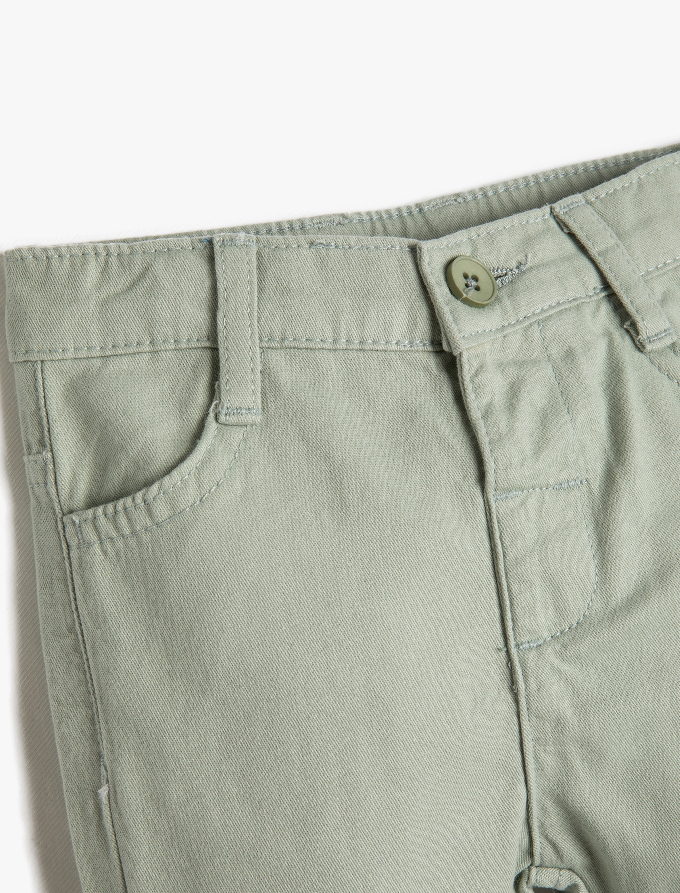  Erkek Bebek Pantolon Slim Fit Cepli Pamuklu Beli Ayarlanabilir Lastikli