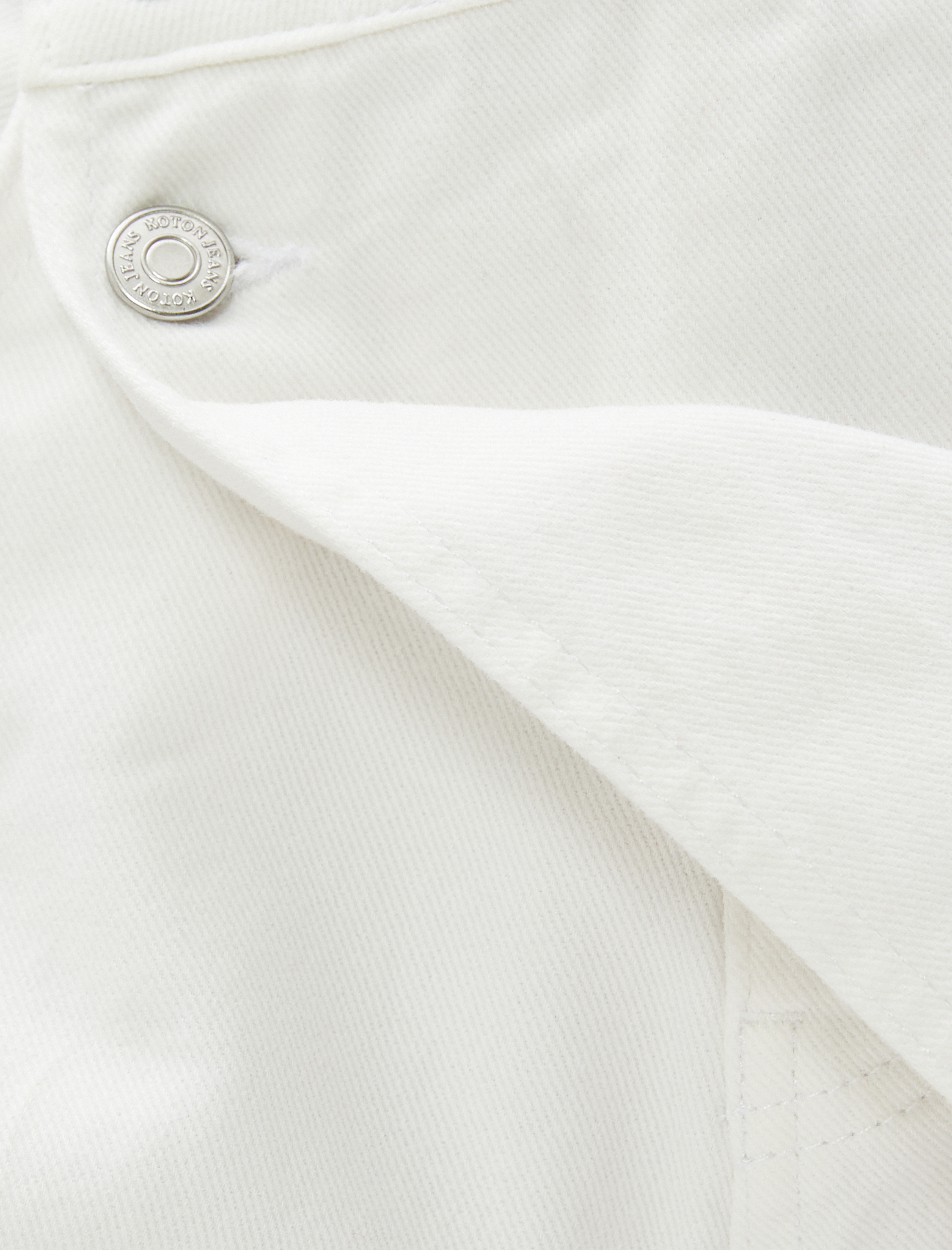   Kot Şort Etek Cep Detaylı Düğmeli Pamuklu