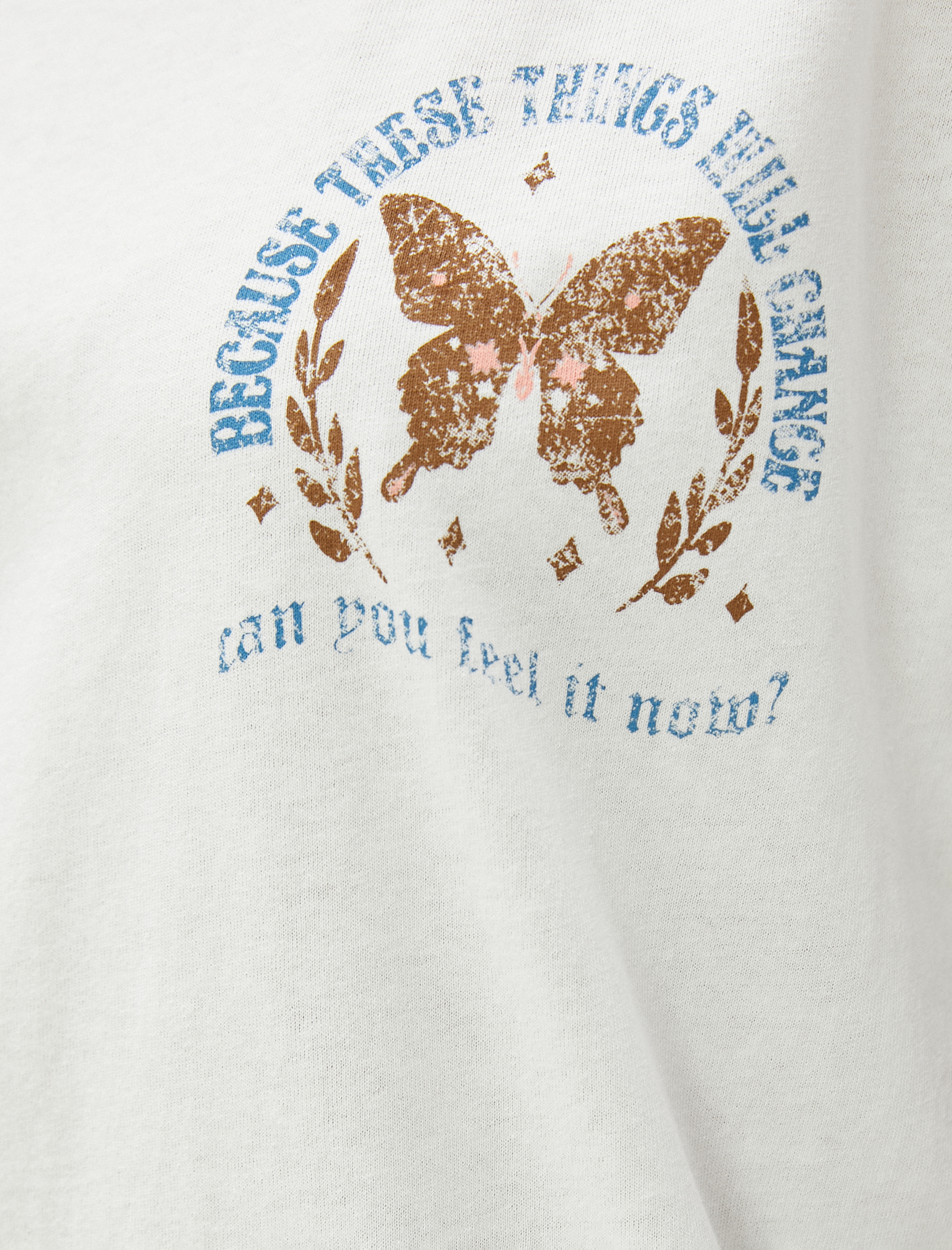   Baskılı Tişört Kısa Kollu Bisiklet Yaka Pamuklu