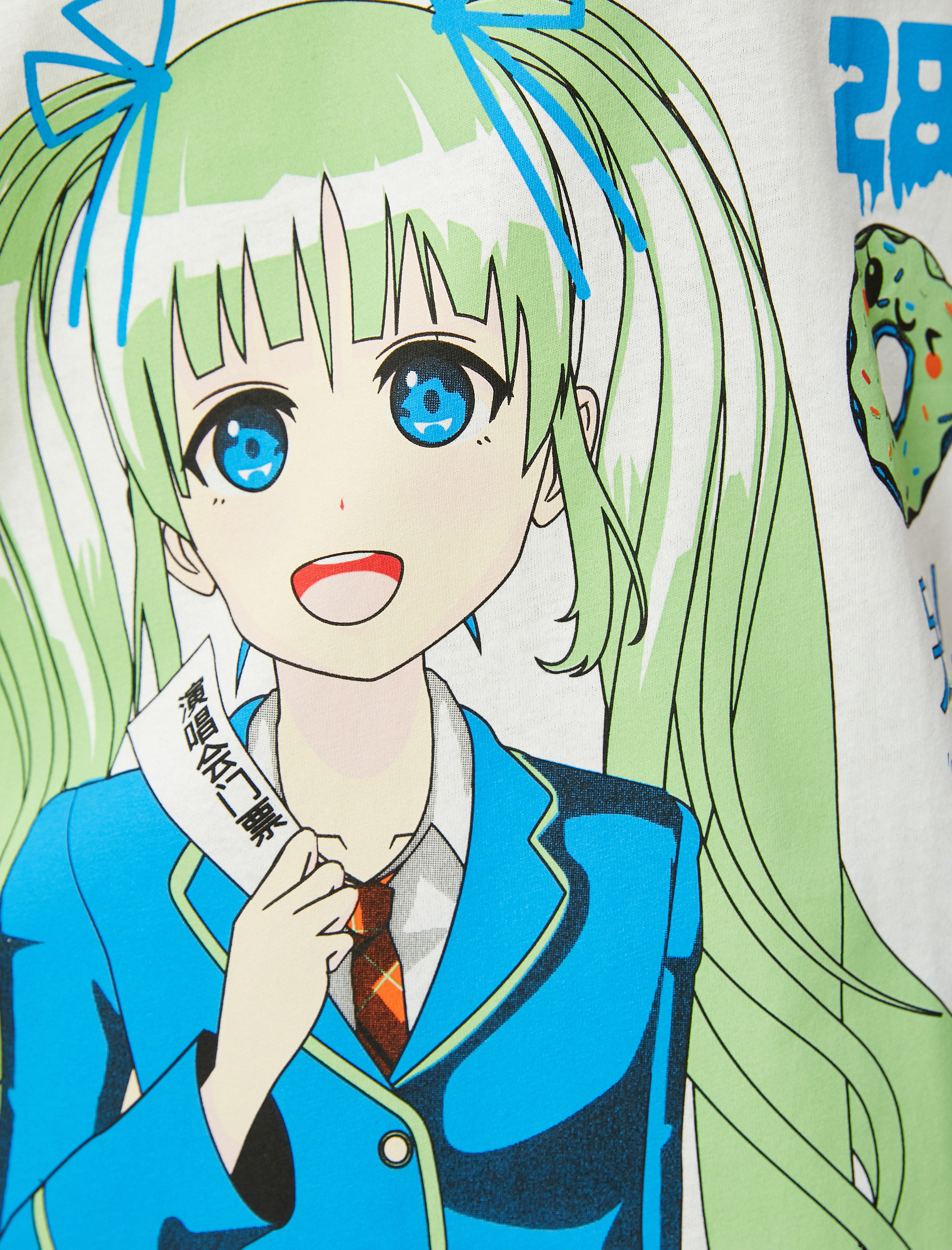   Anime Tişört Oversize Kısa Kollu Bisiklet Yaka Pamuklu