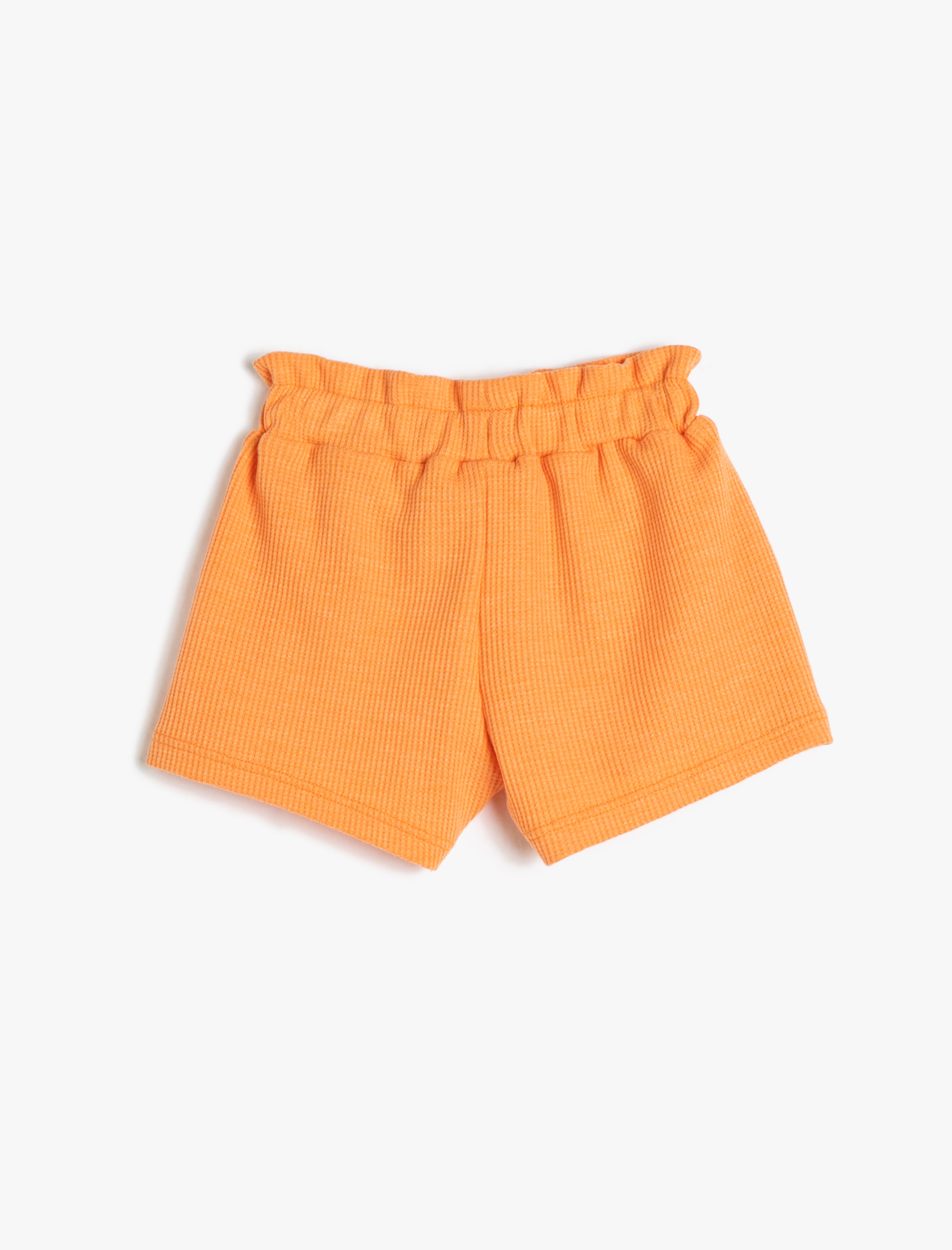  Kız Bebek Şort Beli Lastikli Dokulu Etiket Detaylı