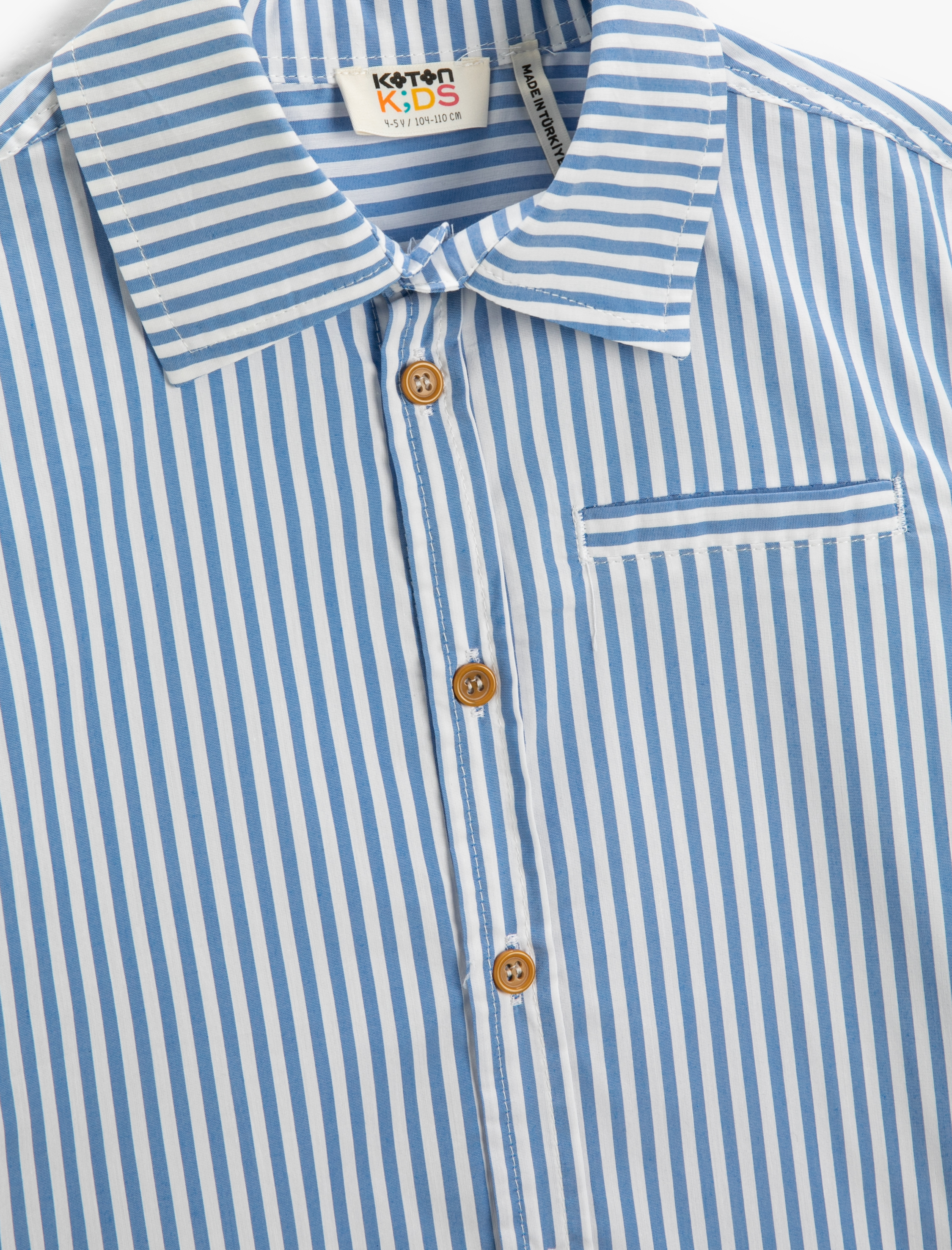  Erkek Çocuk Gömlek Uzun Kollu Cepli Pamuklu
