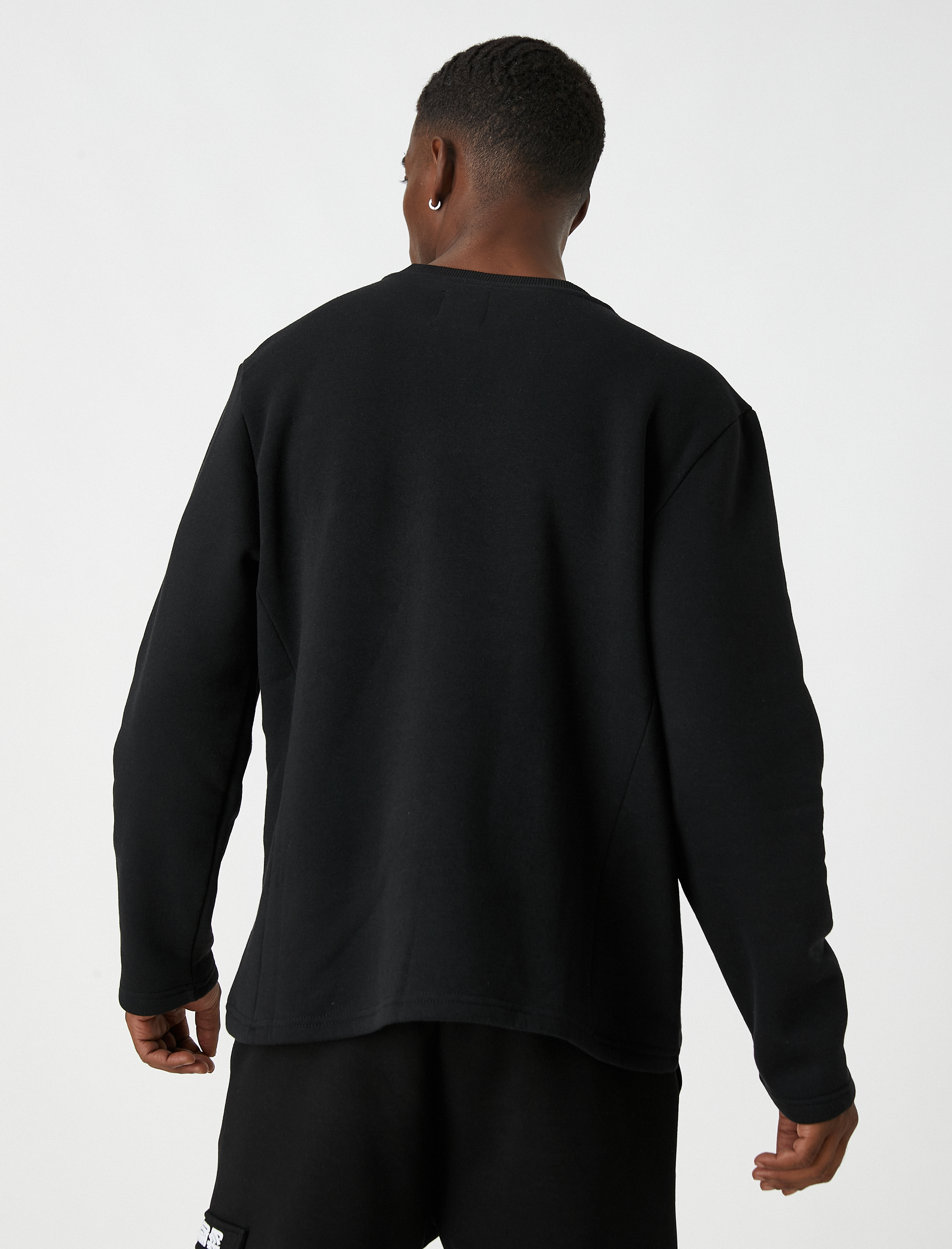   Basic Sweatshirt Şardonlu Bisiklet Yaka