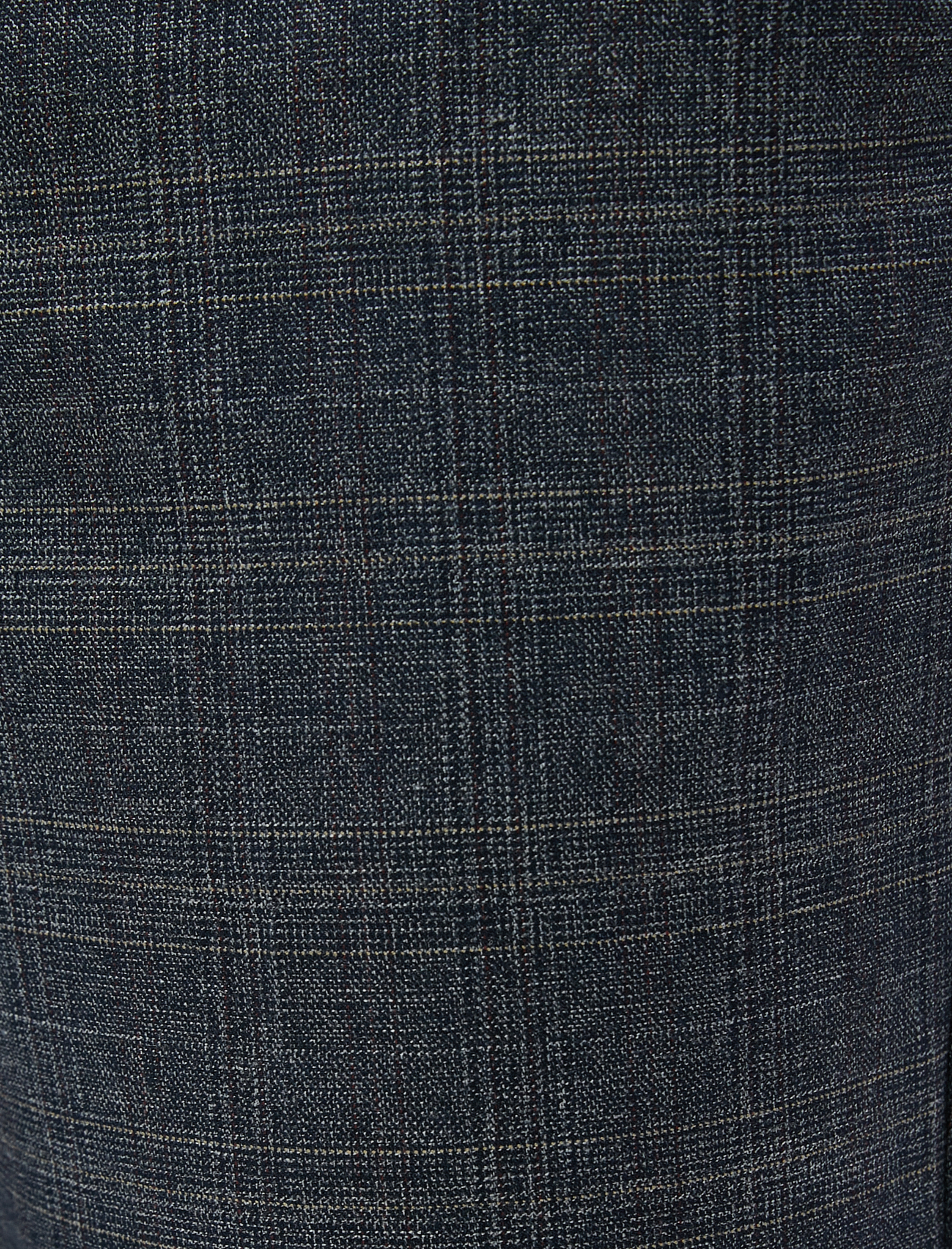   Kareli Pantolon Düğme Detaylı Cepli