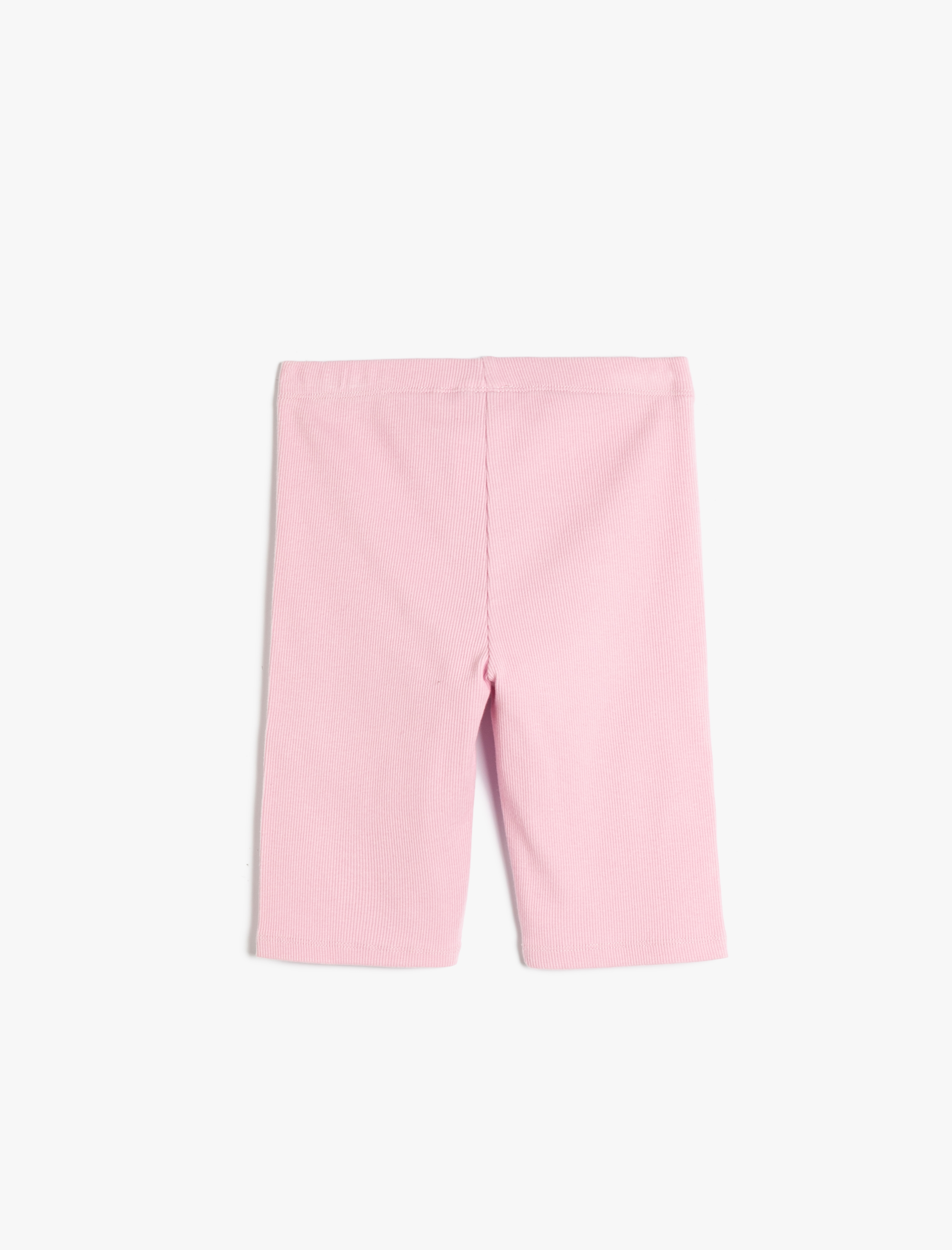  Kız Çocuk Tayt Bermuda Beli Lastikli Fitilli Pamuklu