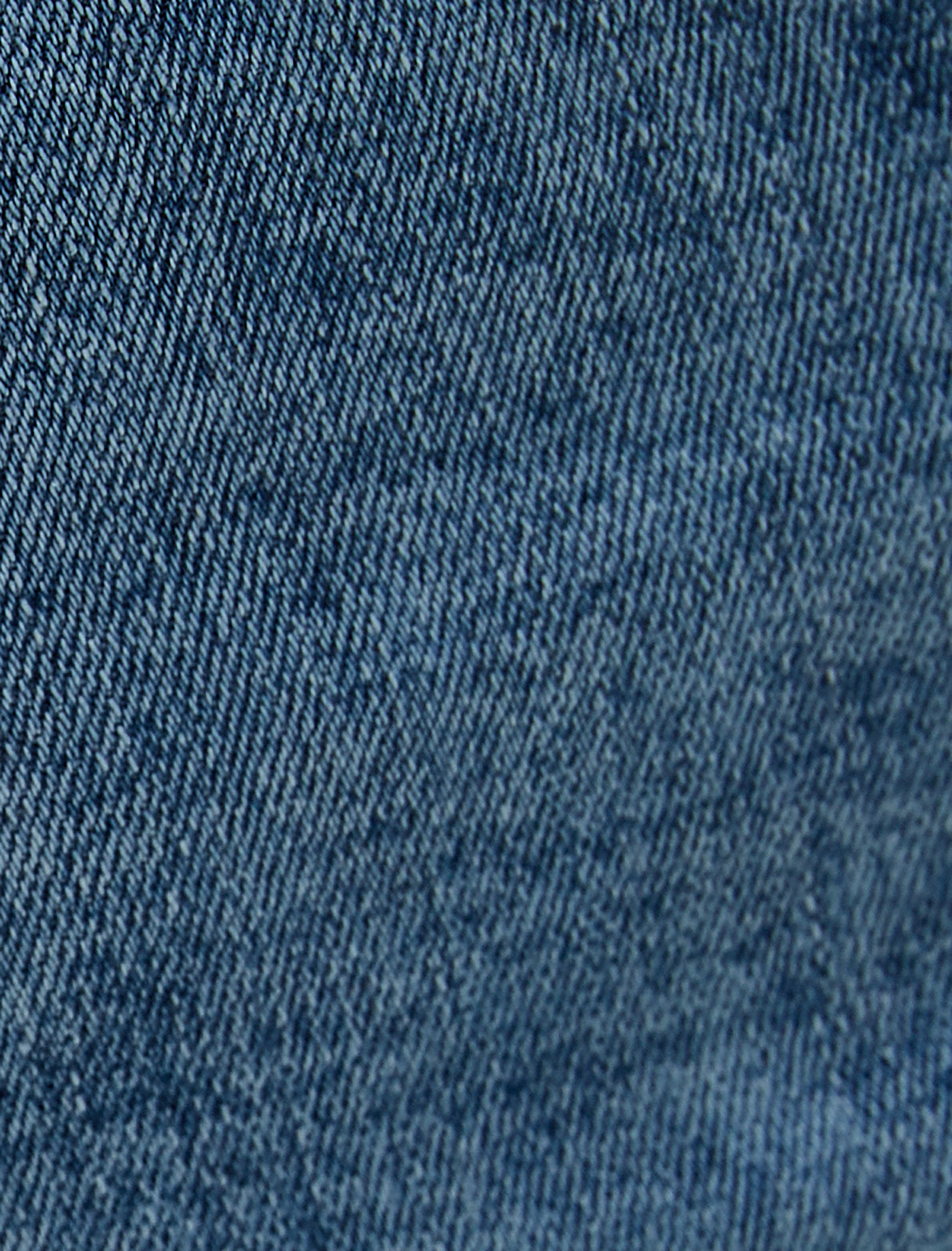   Yüksek Bel Kot Şort Cepli Katlamalı Pamuklu