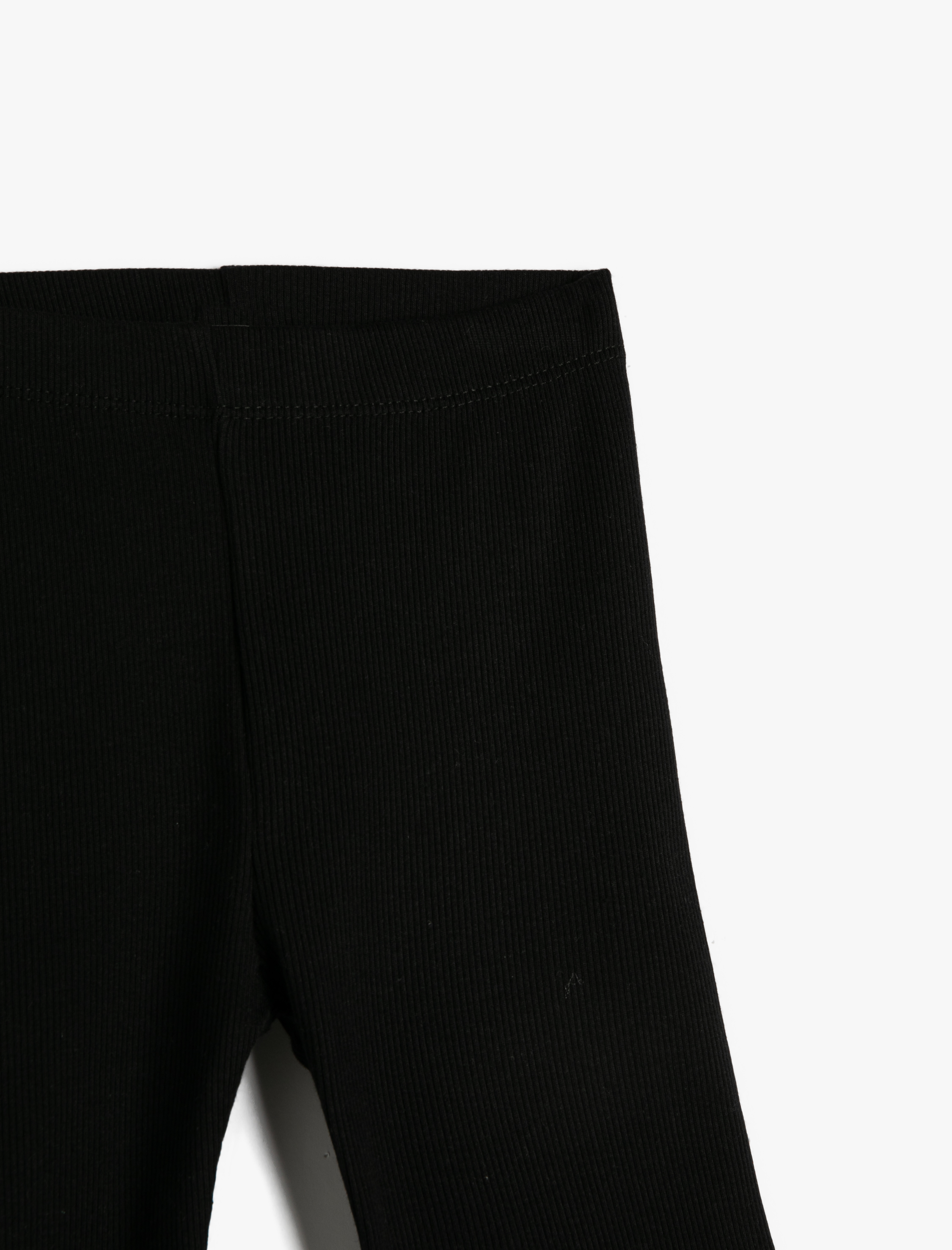  Kız Çocuk Tayt Bermuda Beli Lastikli Fitilli Pamuklu