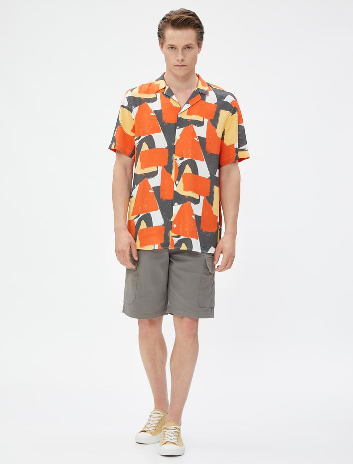  Basic Kargo Şort Beli Bağcıklı Cep Detaylı Pamuklu