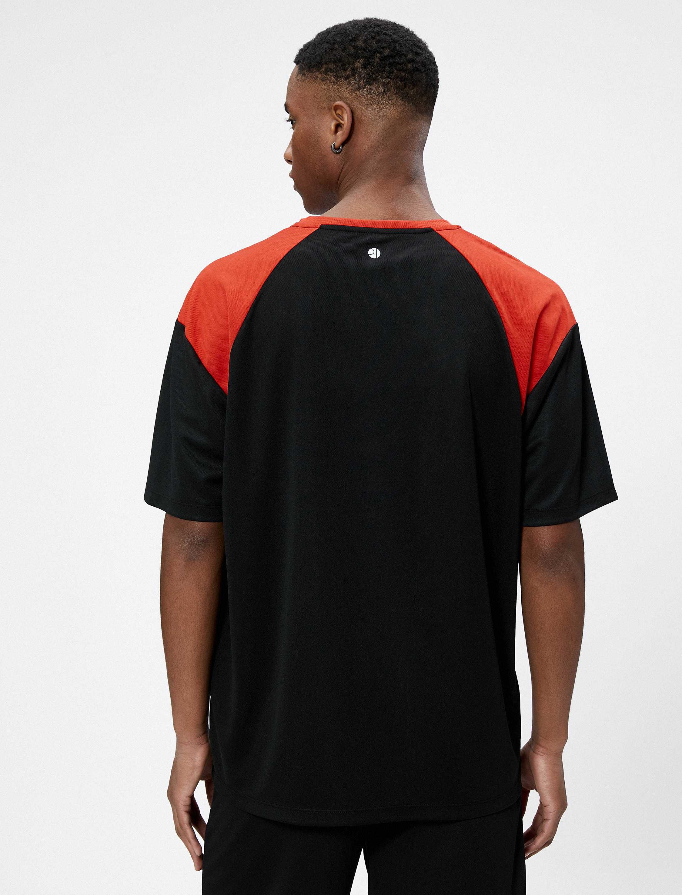   Spor Oversize Tişört Slogan Baskılı Bisiklet Yaka Yarım Kollu