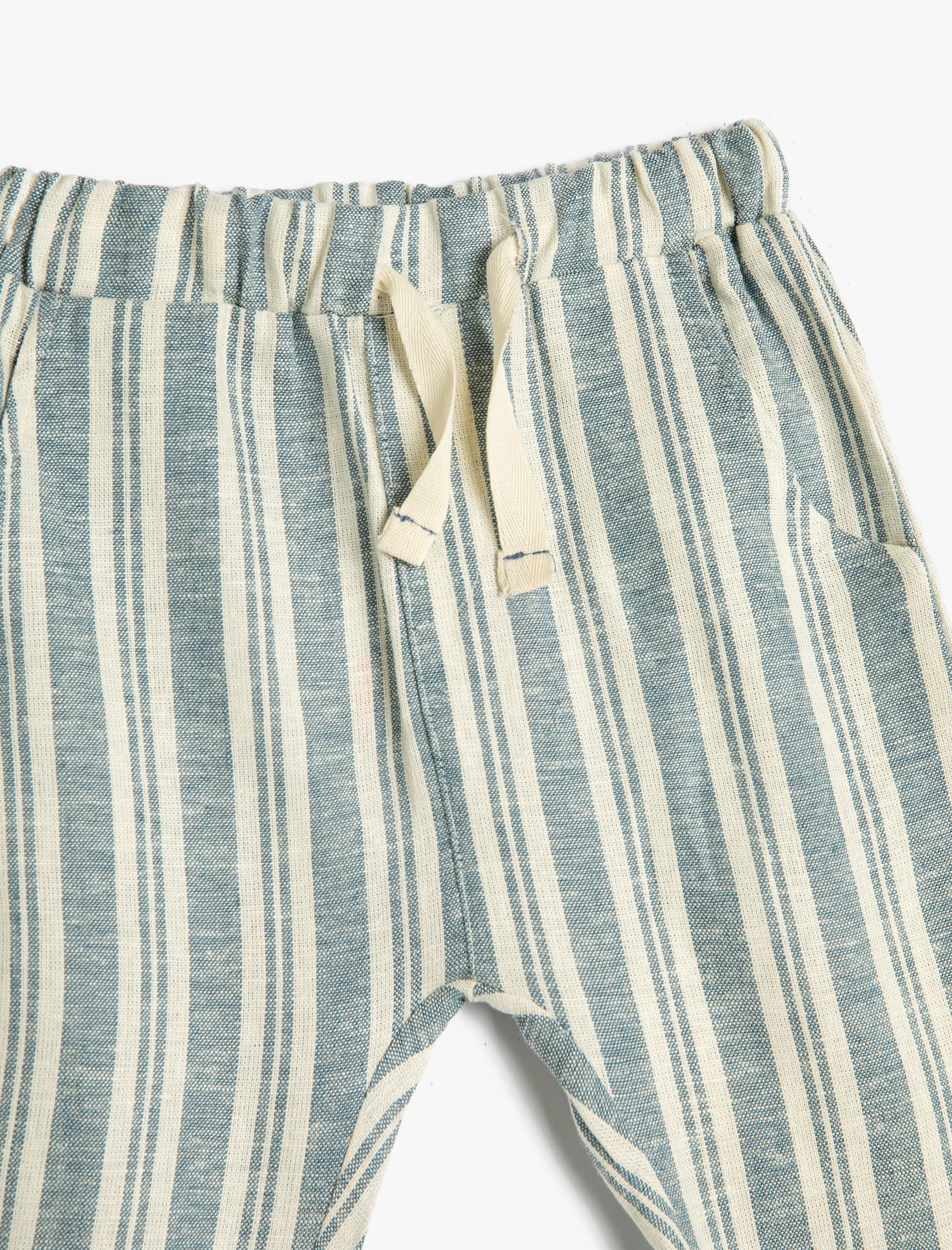  Erkek Bebek Keten Pantolon Beli Bağlamalı Cepli