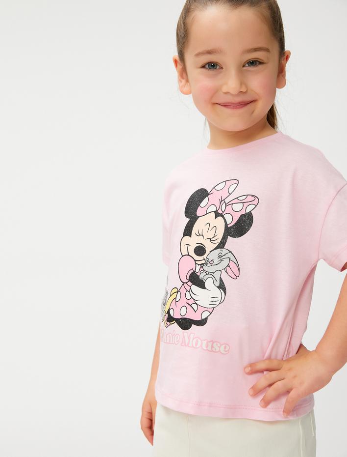 Kız Bebek Minnie Mouse Tişört Lisanslı Pamuklu