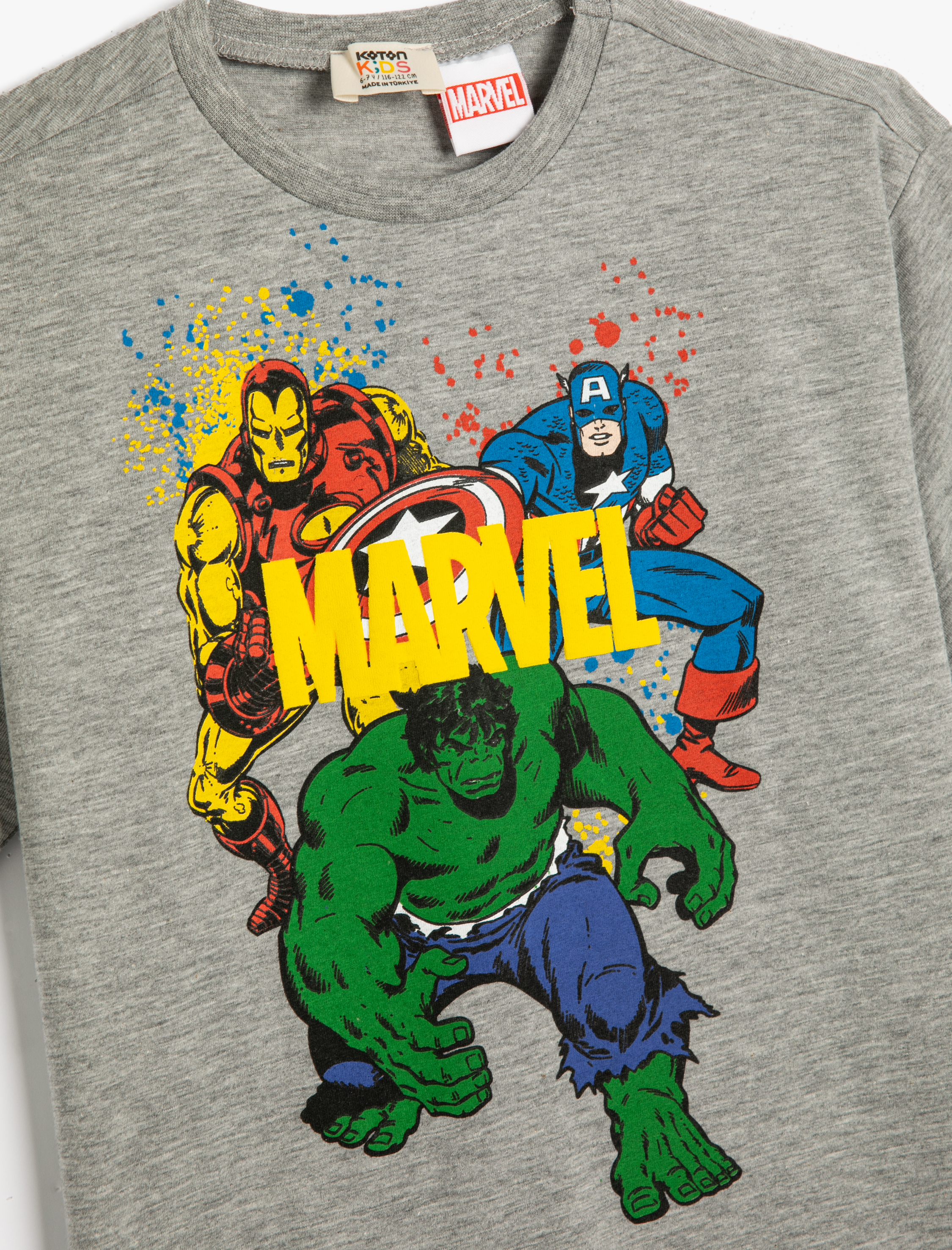  Erkek Çocuk Hulk Tişört Lisanslı Kısa Kollu Bisiklet Yaka Pamuklu