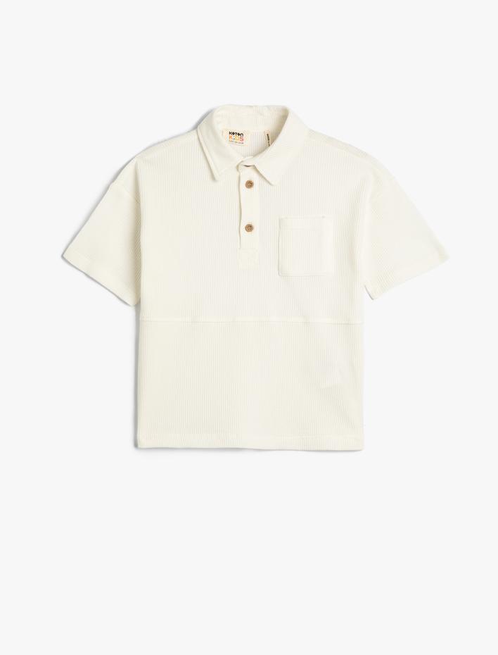 Erkek Çocuk Polo Tişört Ribanalı Basic Kısa Kollu Pamuklu