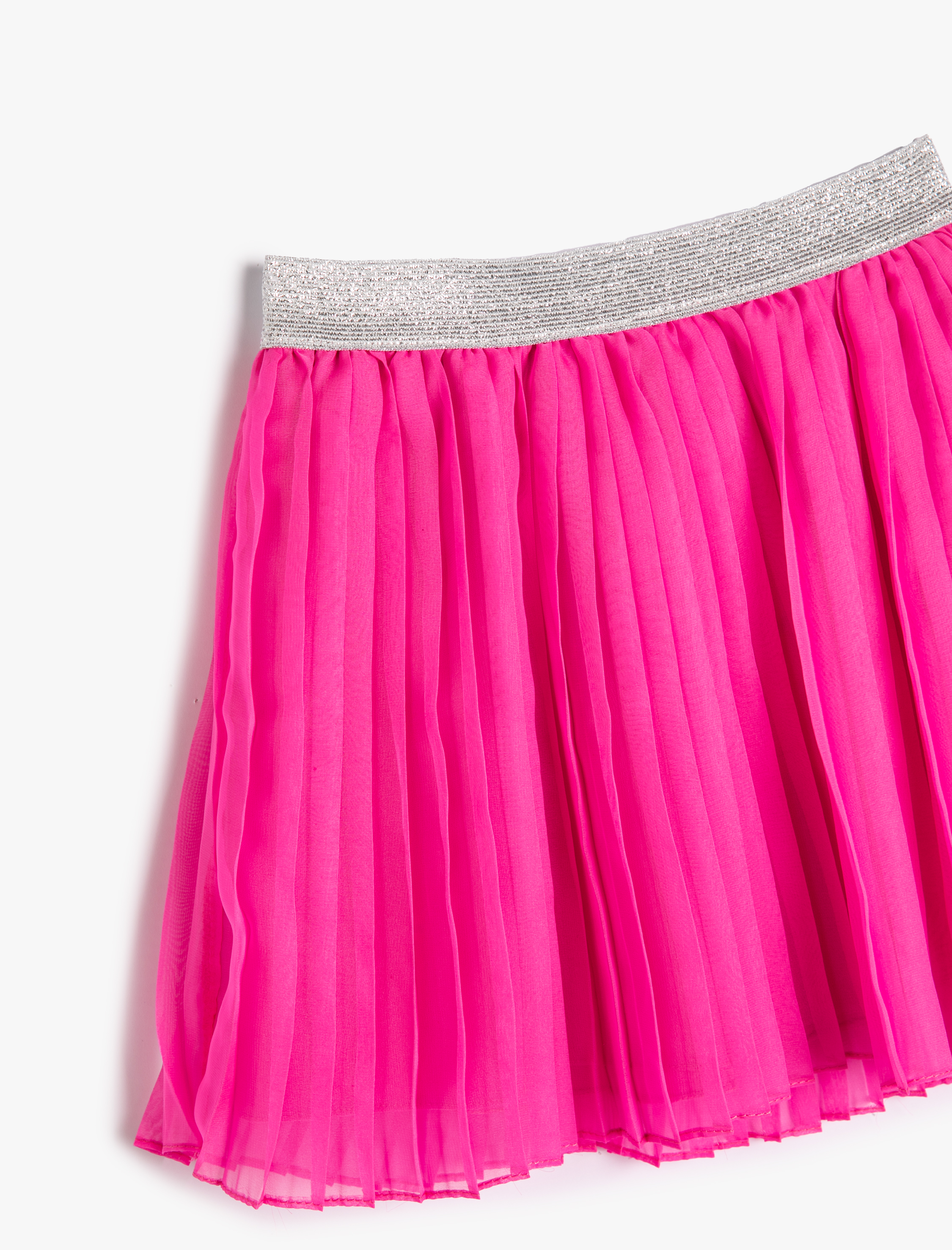 Kız Çocuk Pileli Tül Etek Parıltılı Beli Lastikli Astarlı