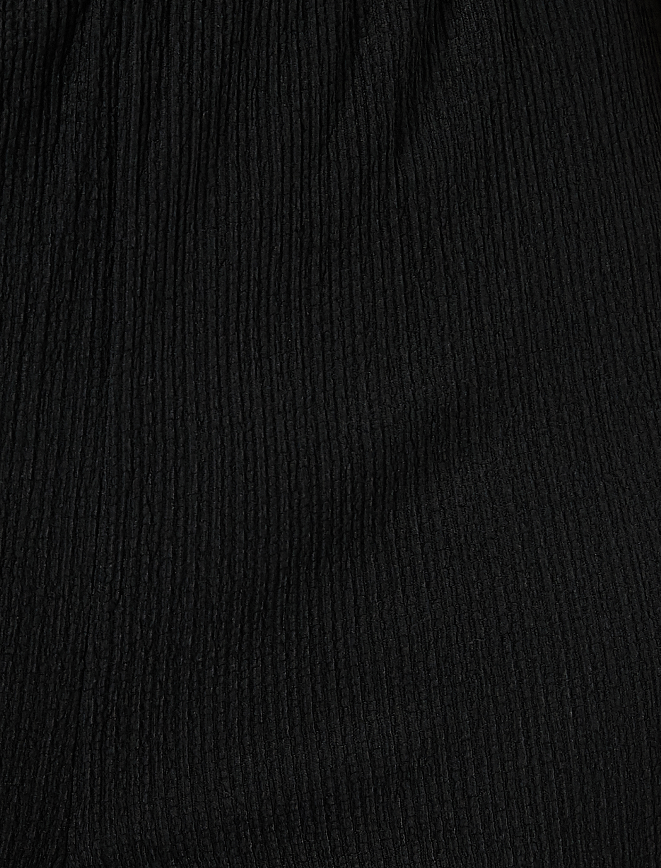   Beli Lastikli Pantolon Düz Paça Dokulu Bürümcük