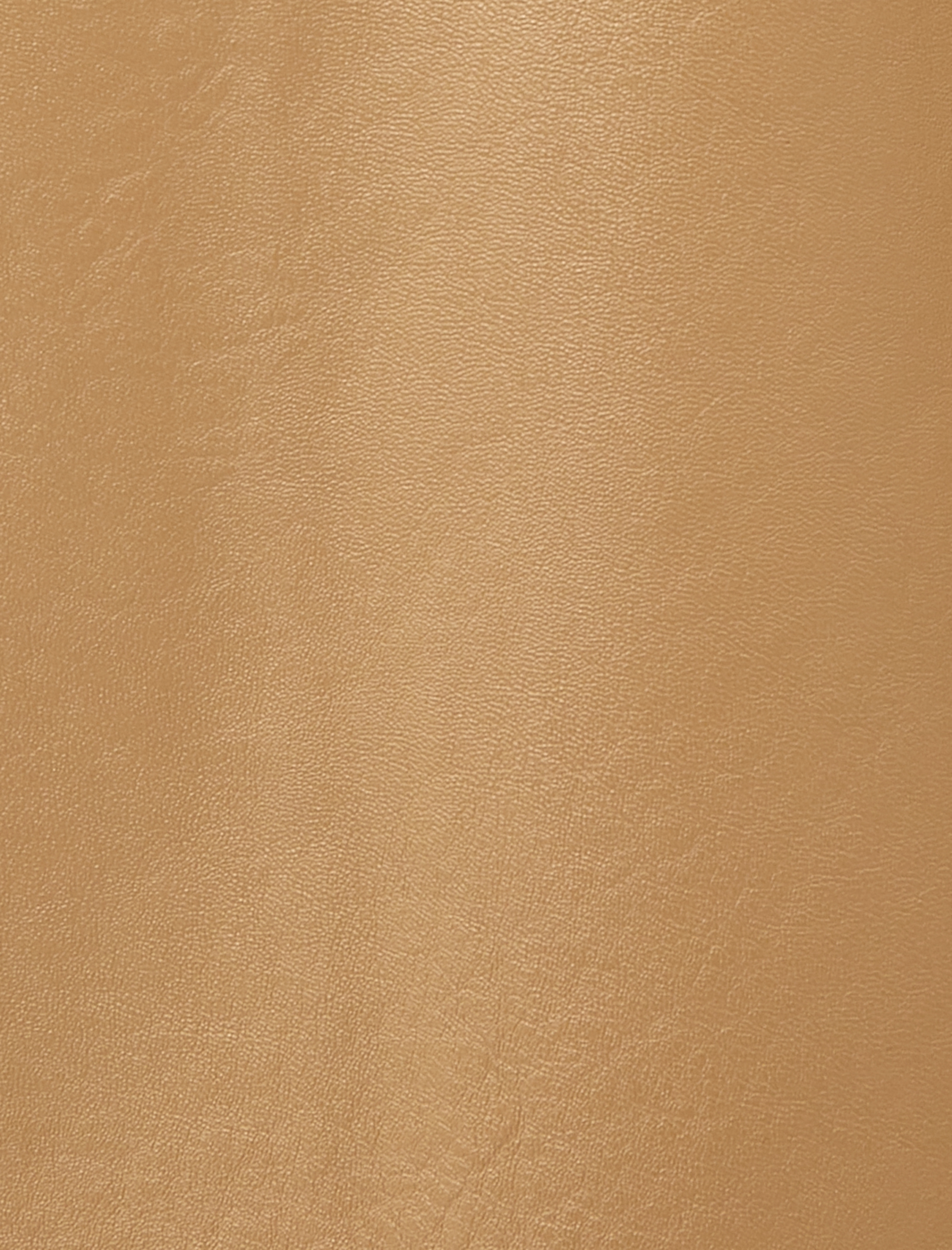 Deri Görünümlü Trençkot Midi Boy Düğmeli Kruvaze Kapama