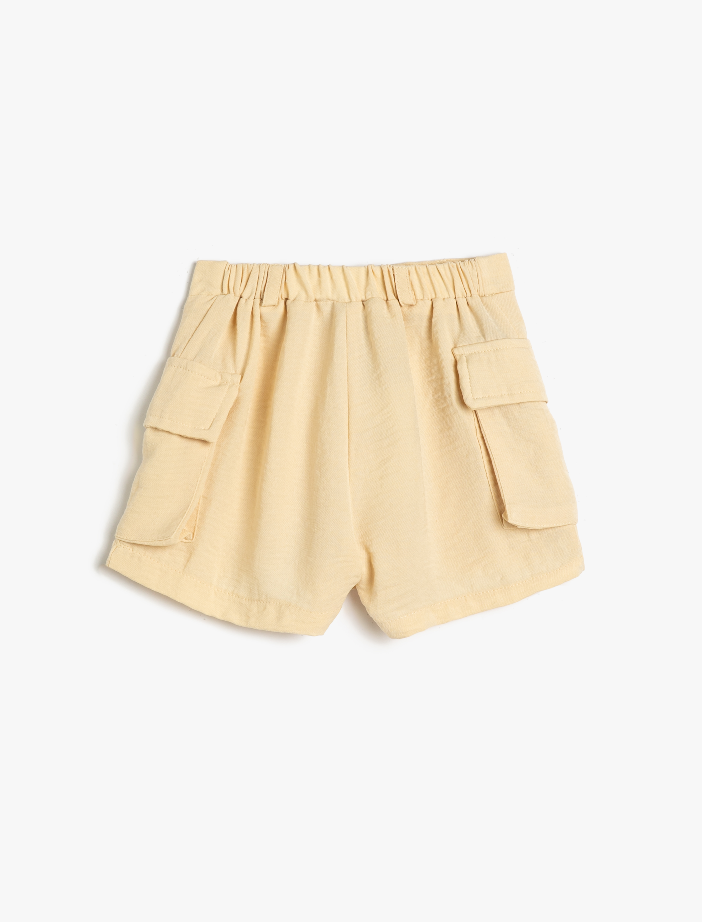  Kız Çocuk Şort Etek Cepli Beli Lastikli