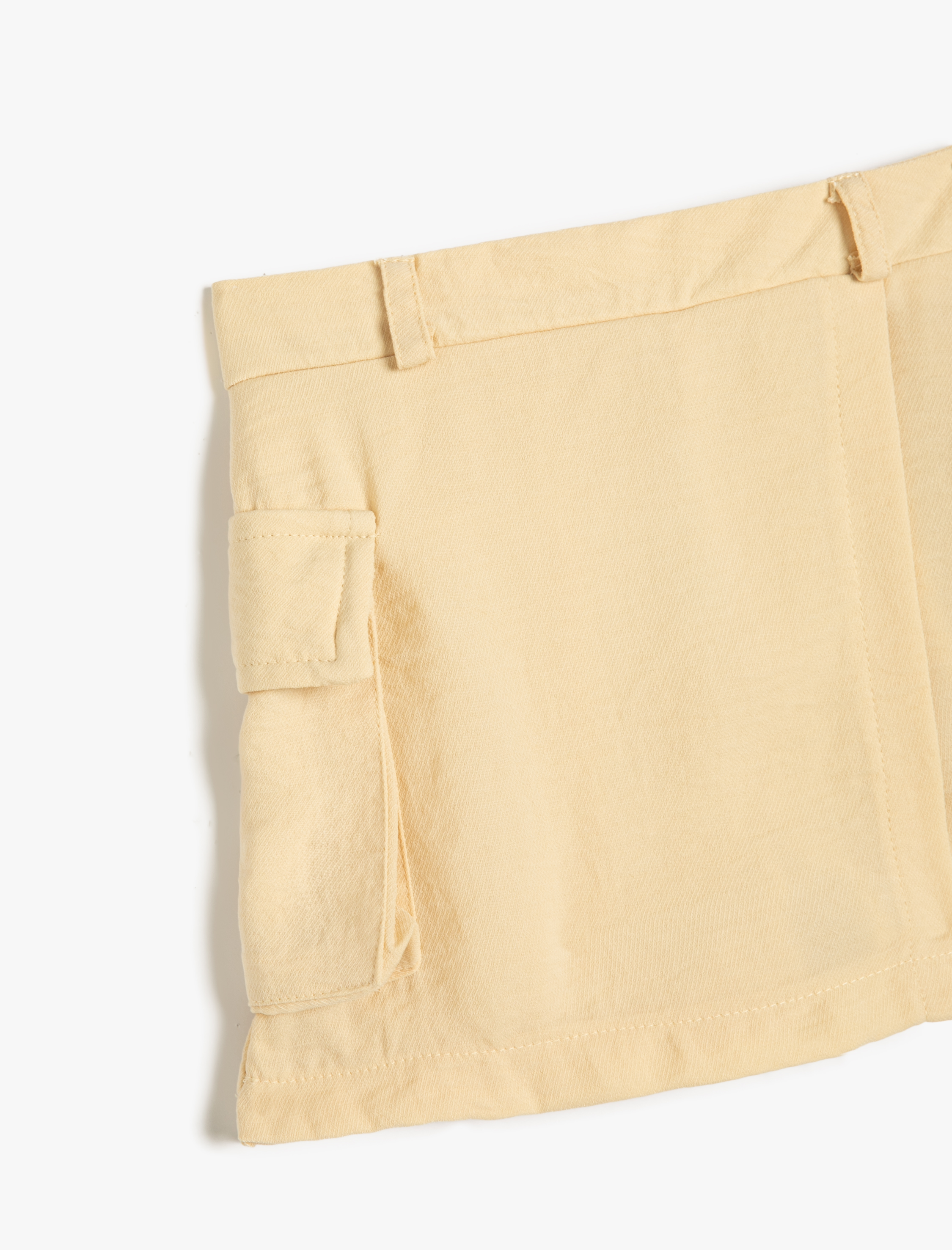  Kız Çocuk Şort Etek Cepli Beli Lastikli